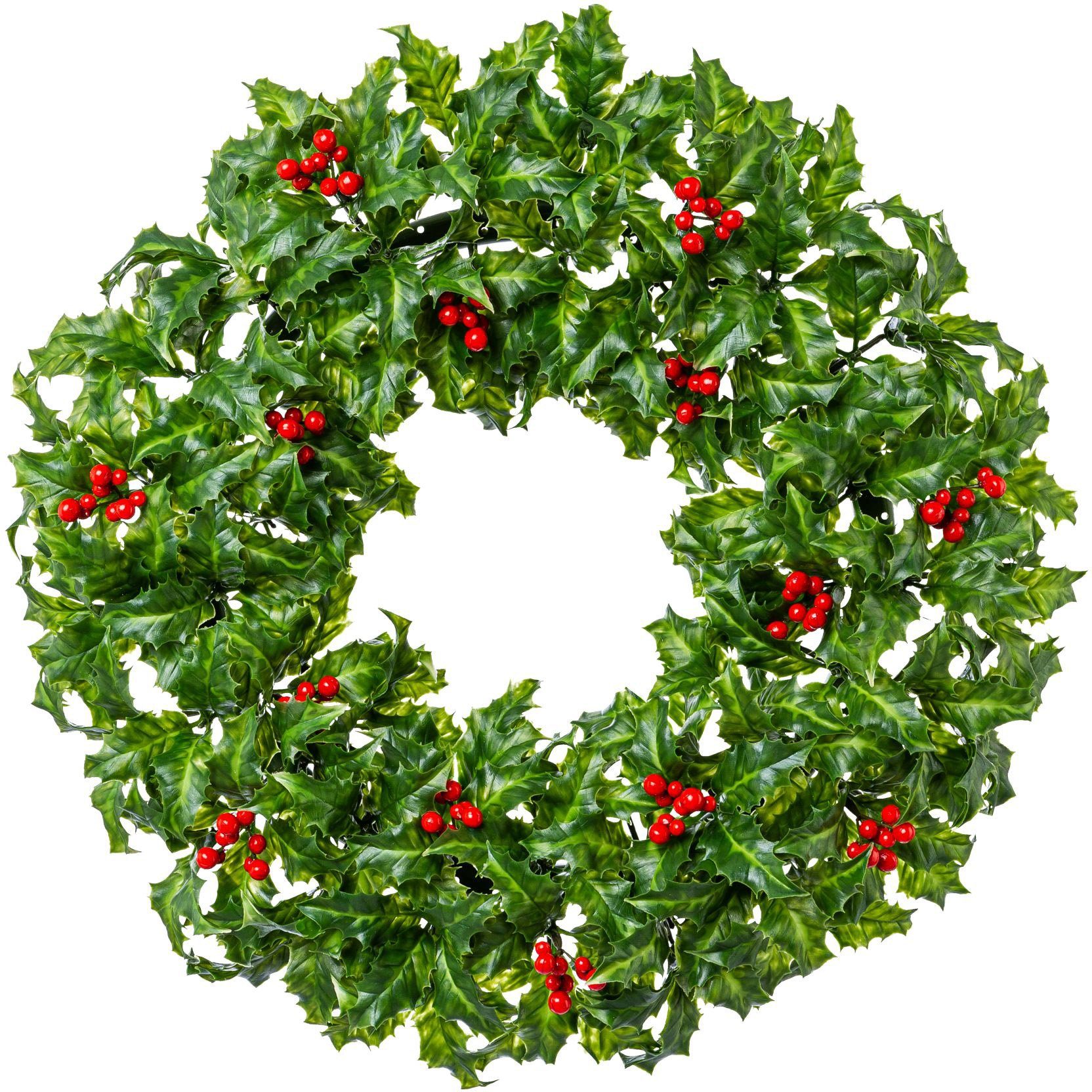 Creativ green Dekokranz Weihnachtsdeko, mit Ilex-Beeren