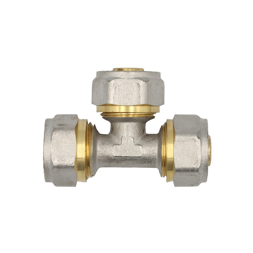 PipeTec Deutschland Gewindefitting Pipetec Klemmring Schraubfitting T-Stück 16x2mm Mehrschichtverbundrohr