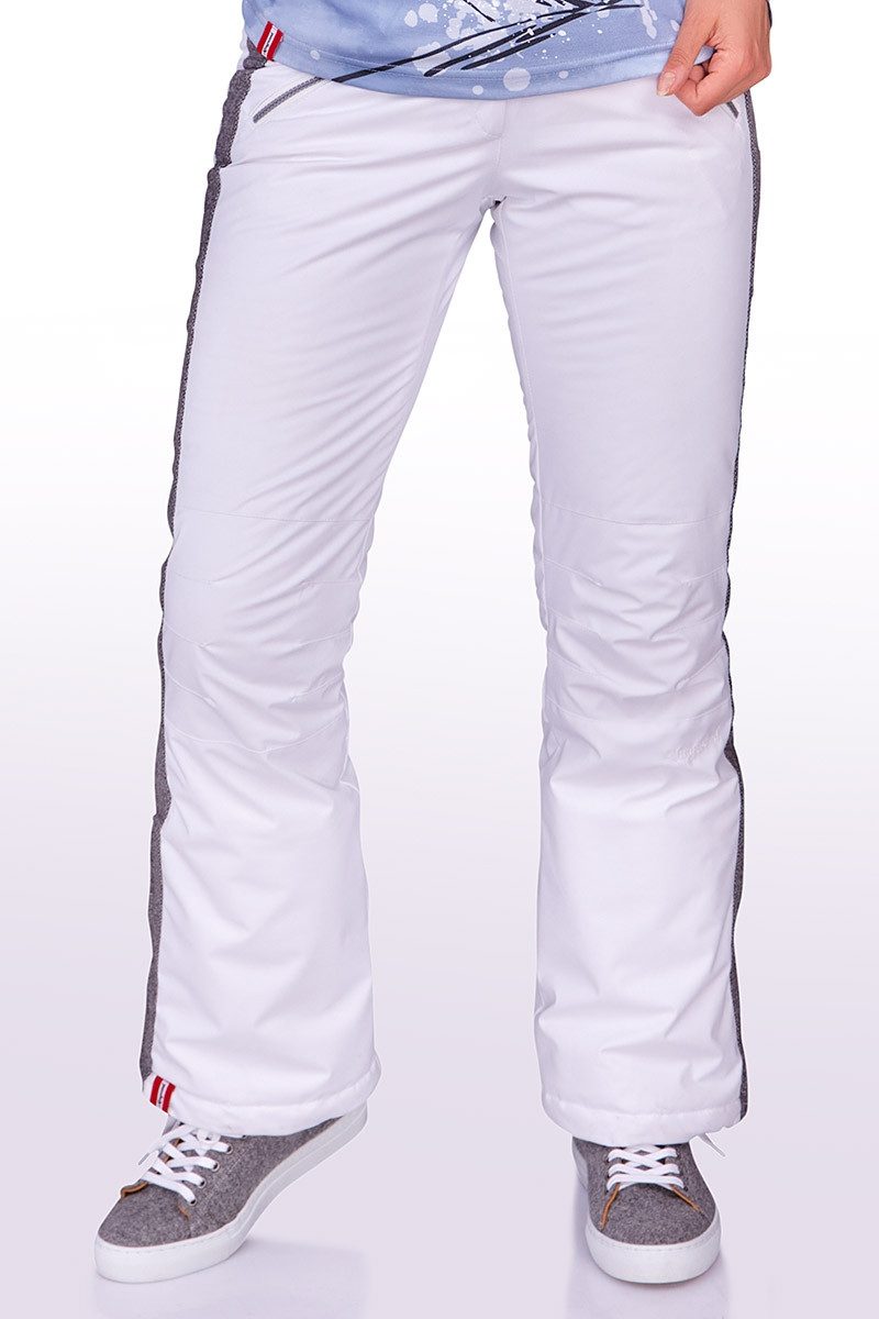 Almgwand Trachtenjeans Skihose Damen - SCHÜSSELKOPF - weiß/grau meliert
