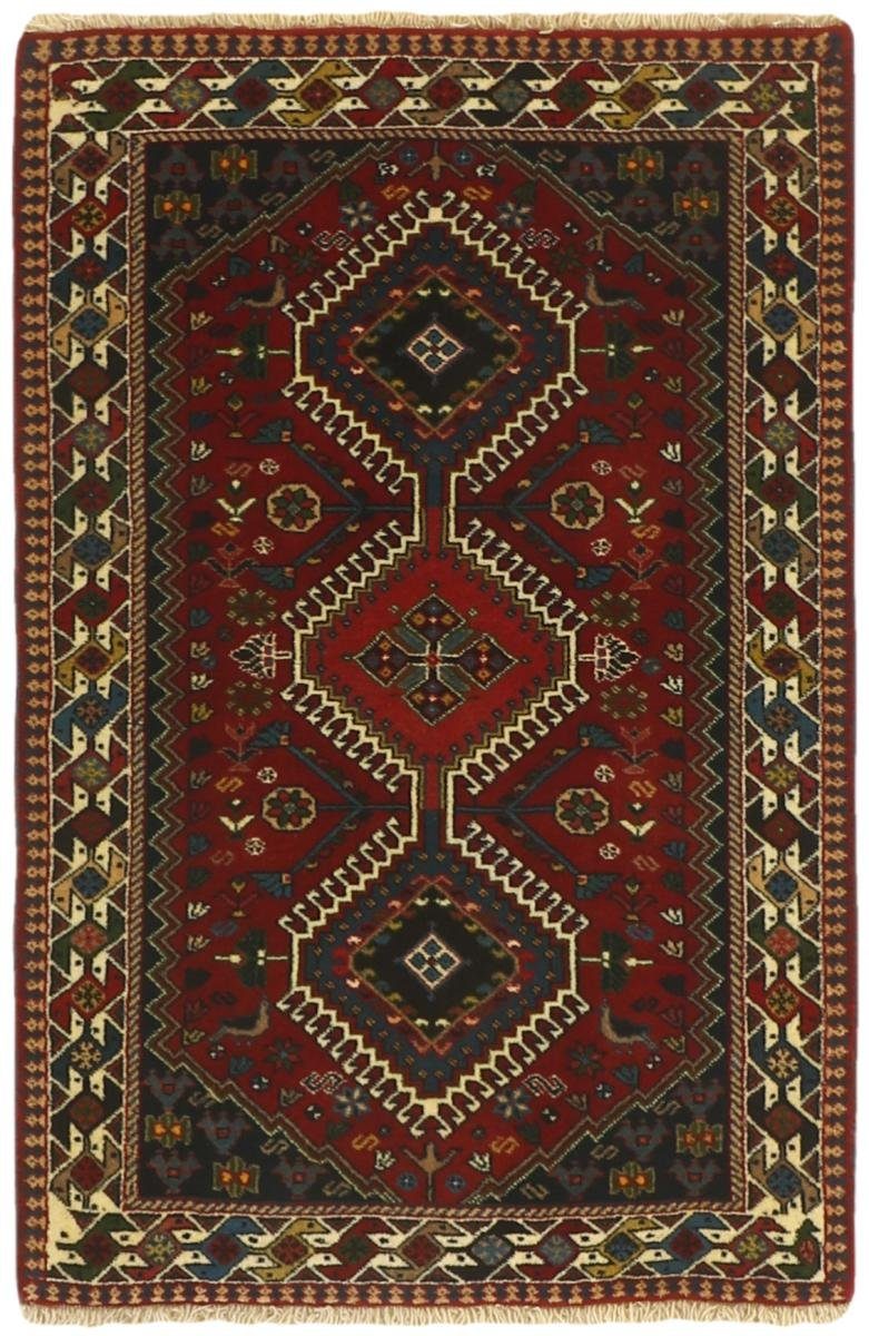 Orientteppich Yalameh 83x123 Handgeknüpfter Orientteppich / Perserteppich, Nain Trading, rechteckig, Höhe: 12 mm