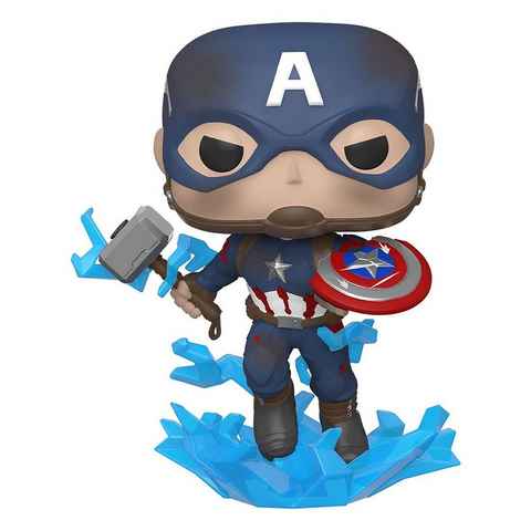 Funko Merchandise-Figur Funko POP FK45137 Avengers Figur von Captain America, Steve Rogers, (Figur), Funko POP! Figur von Captain America mit Schild und Hammer