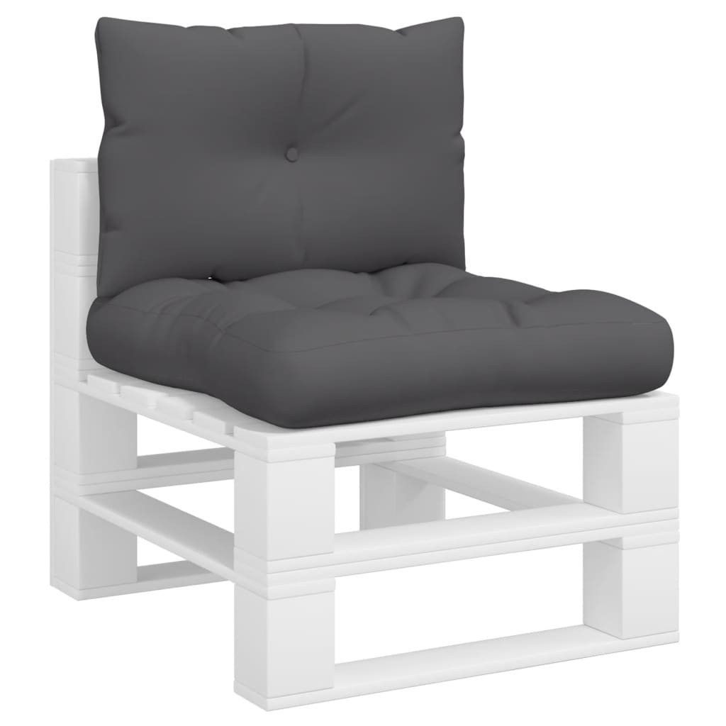 vidaXL Palettenkissen, Palettenkissen 2-tlg. Anthrazit Stoff