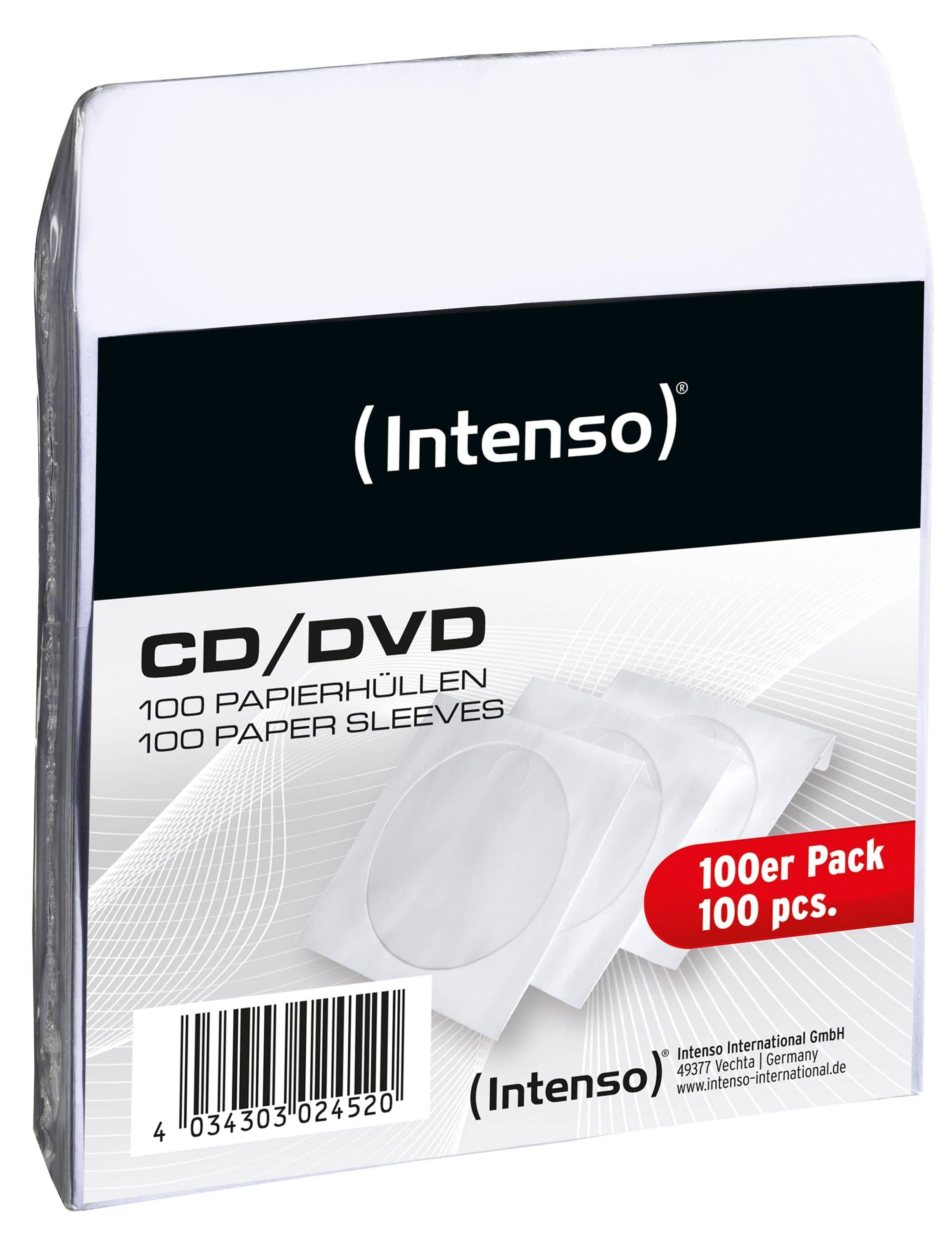 Intenso Reinigungsbürste INTENSO CD-/DVD-Papierschutzhülle 100er Pack