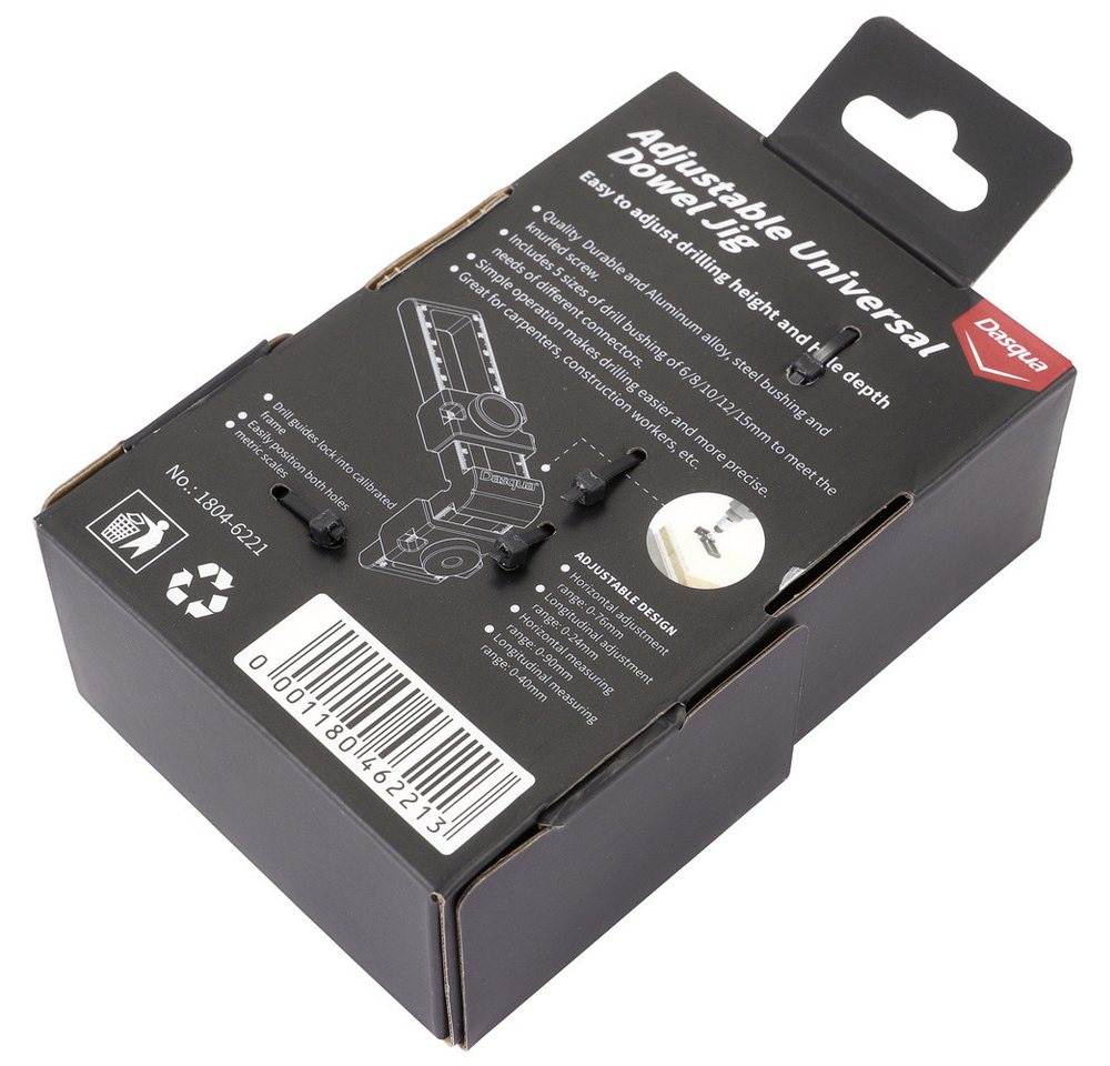 Thumbnail - Dasqua Dübel-Set Dasqua 1804-6221 Verstellbare Universal-Dübellehre Aluminiumlegierung