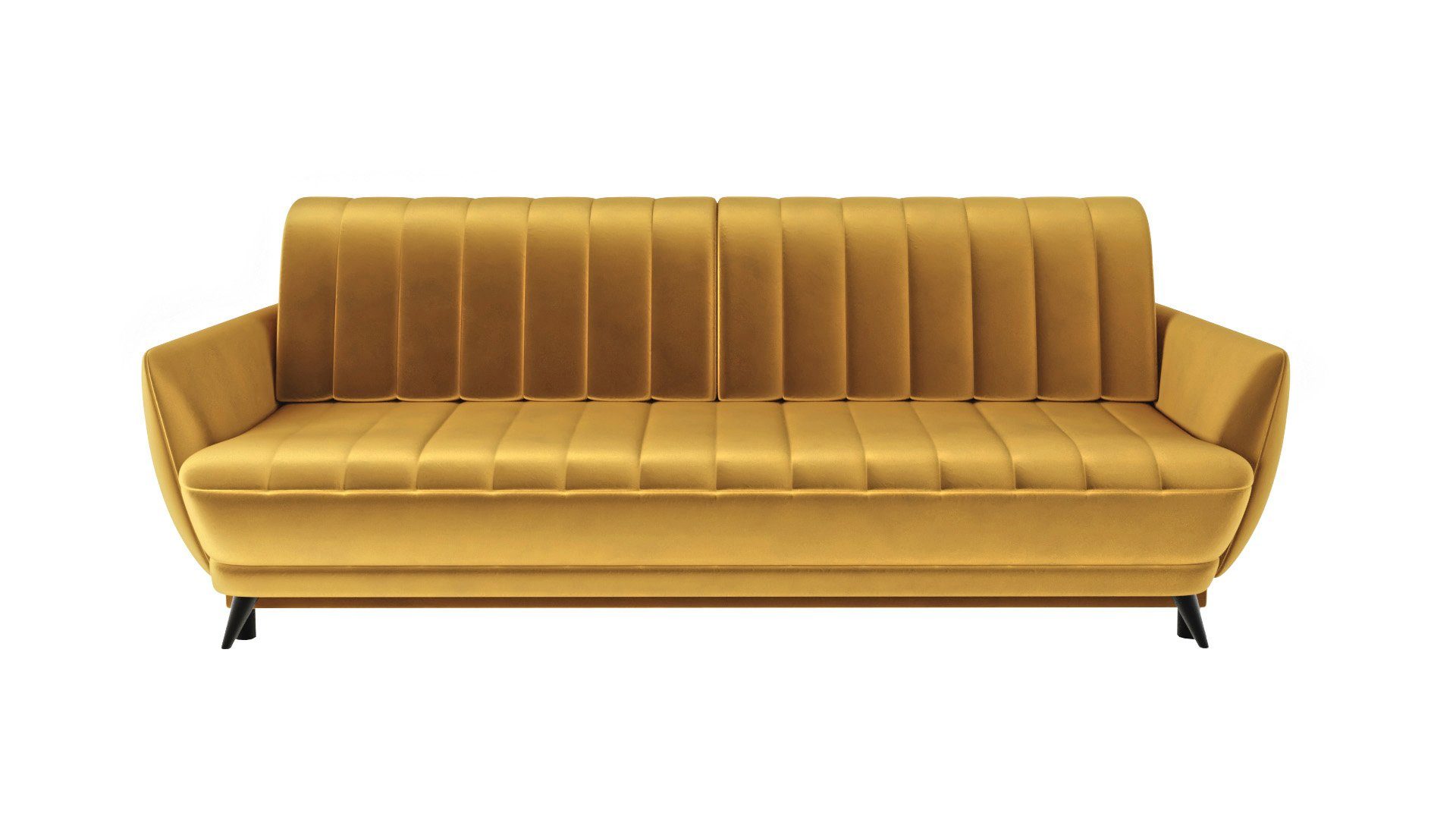 Siblo 3-Sitzer Dreisitziges Elegantes Sofa Rolo 3 - bequemes Sofa - 3-Sitzer Sofa - modernes Wohnzimmer Gelb