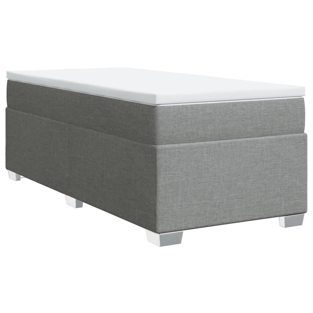 vidaXL Bett Boxspringbett mit Matratze Hellgrau günstig online kaufen