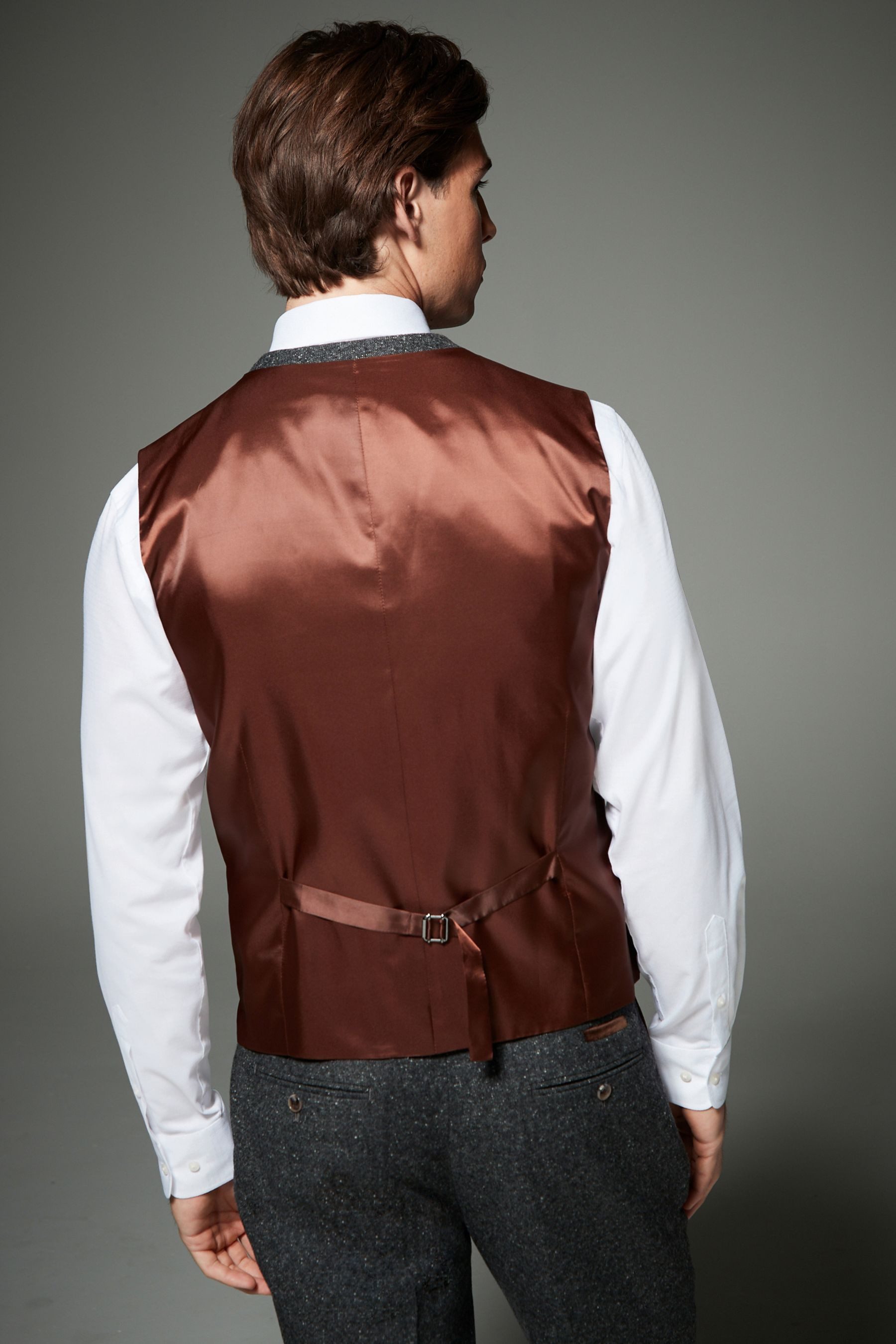 Next Anzugweste Regular Fit Anzugweste aus Wollmischung mit Besatz (1-tlg) günstig online kaufen