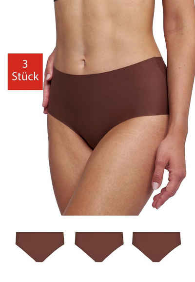 SNOCKS Hipster High Waist Panties aus Mikrofaser (3-St) ohne kratzenden Zettel, ohne Nähte, unsichtbar unter deiner Kleidung