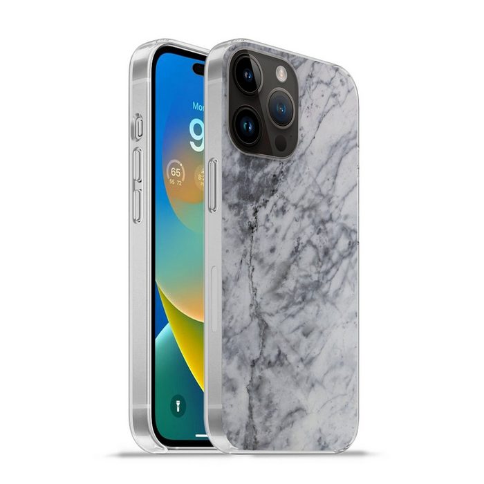 MuchoWow Handyhülle Marmor - Stein - Grau Handyhülle Telefonhülle Apple iPhone 14 Pro