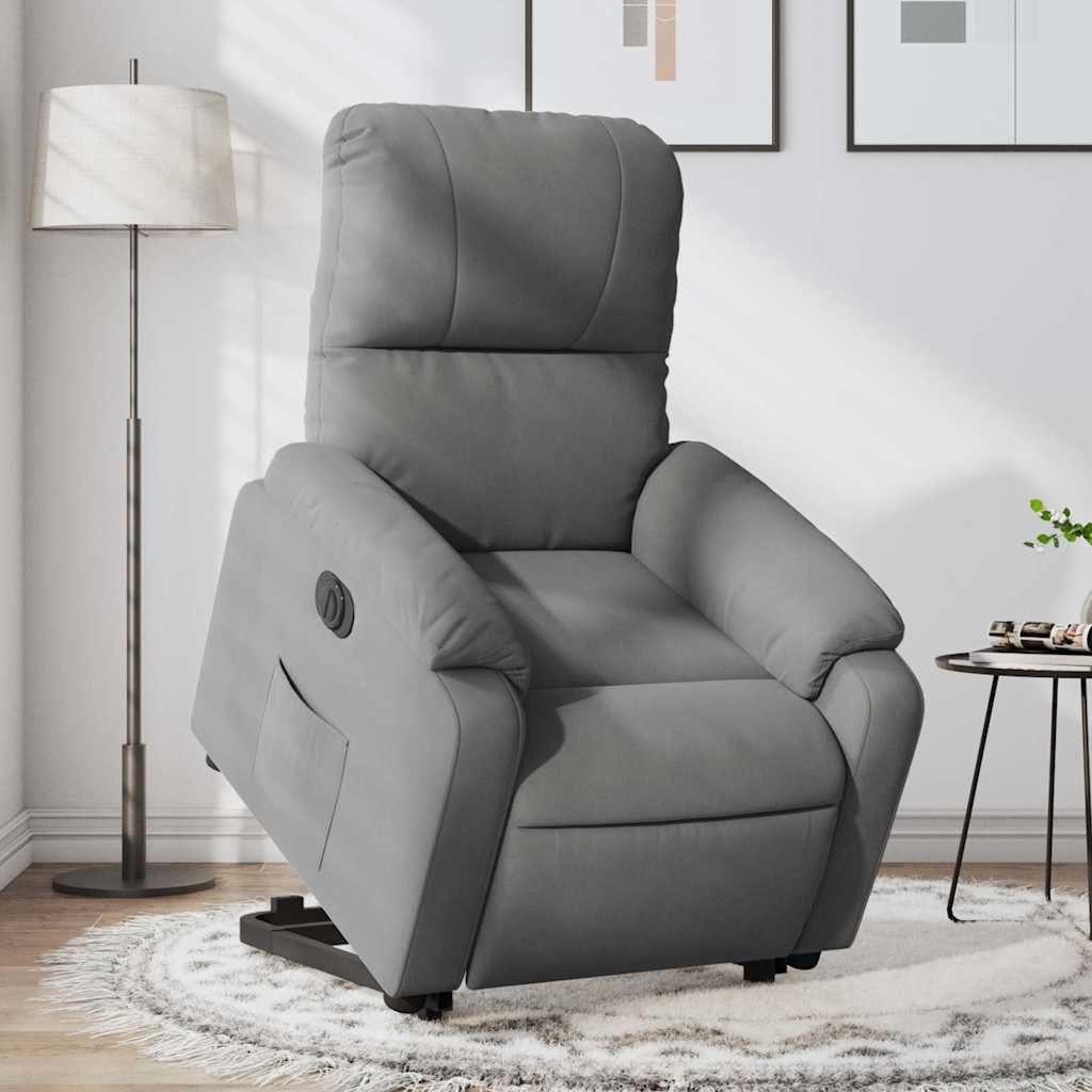 Massagesessel Elektrischer Relaxsessel mit Aufstehhilfe 75x89,5x103,5 cm Dunkelgrau