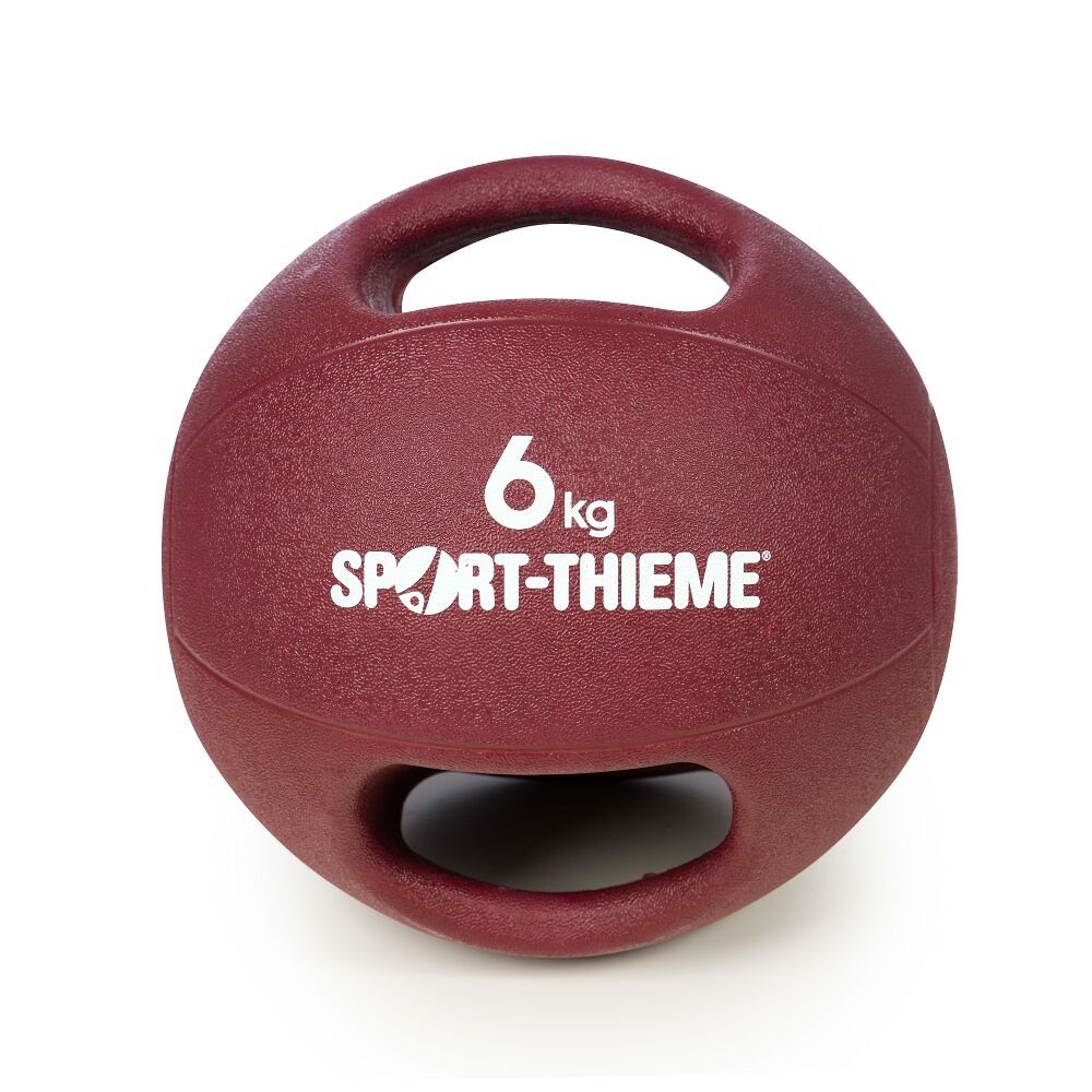 Sport-Thieme Medizinball Medizinball Dual Grip, Strapazierfähig, hohe Abriebfestigkeit, leicht abwischbar 6 kg, Bordeaux
