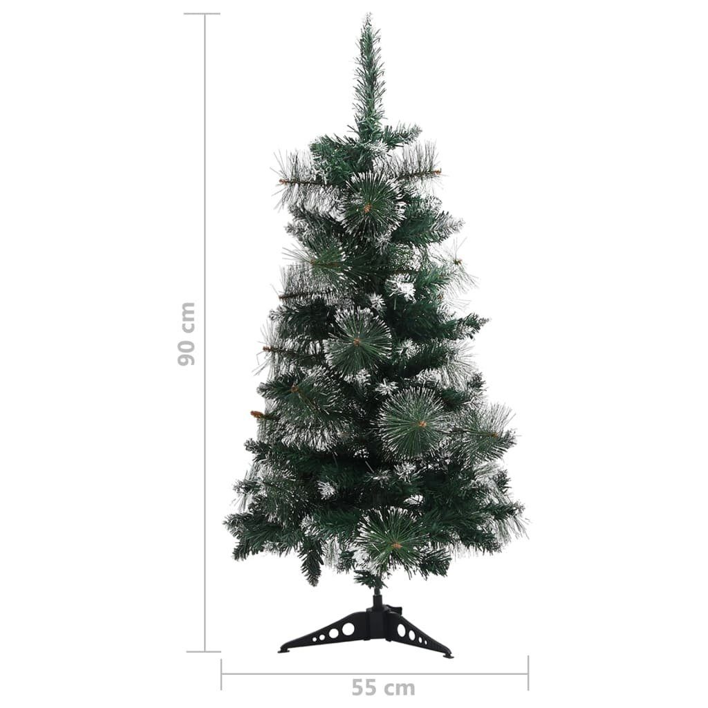 furnicato Künstlicher Weiß Ständer 90 PVC Grün und Weihnachtsbaum mit cm
