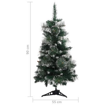 furnicato Künstlicher Weihnachtsbaum mit Ständer Grün und Weiß 90 cm PVC