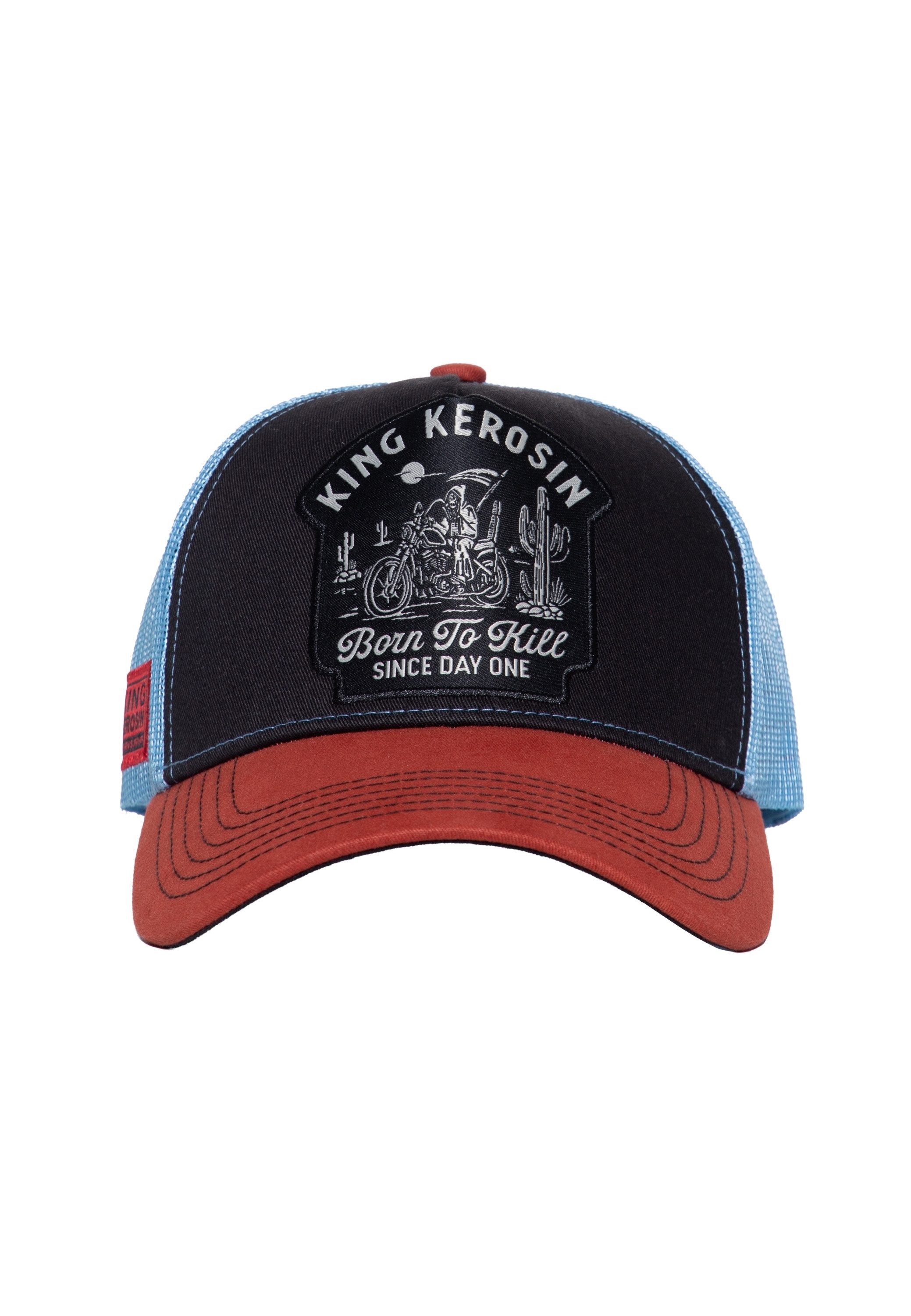 KingKerosin Trucker Cap Born to kill since day one (1-St) mit Statement-Patch
