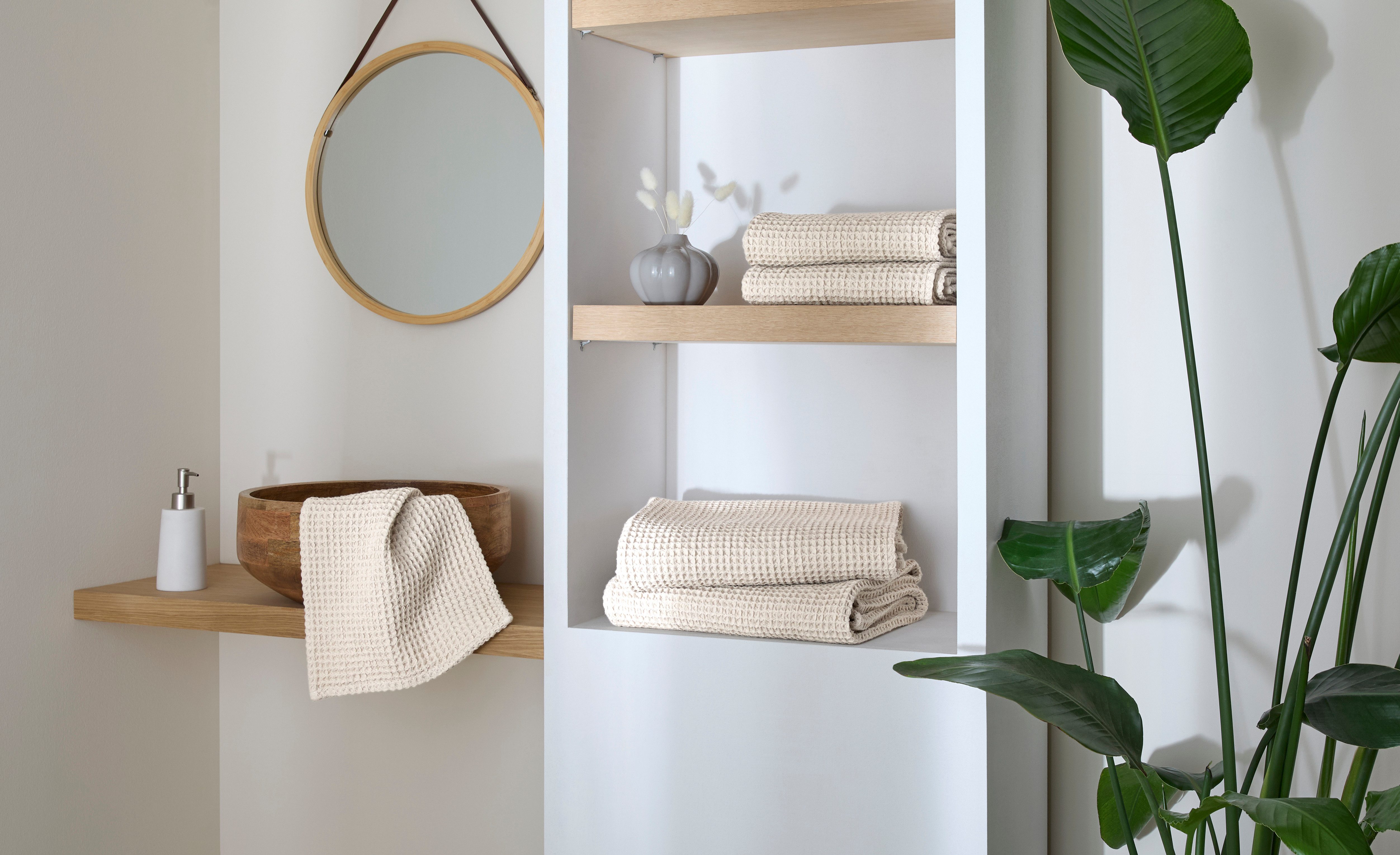 LeGer Home by Lena Gercke Handtuch Set Tabina, Duschtücher, Handtücher, Gästetücher, Premium 500 gr/m², Waffelpiqué (Set, 6-St), Premium Handtücher, 100% Baumwo – Bild 2 von 5