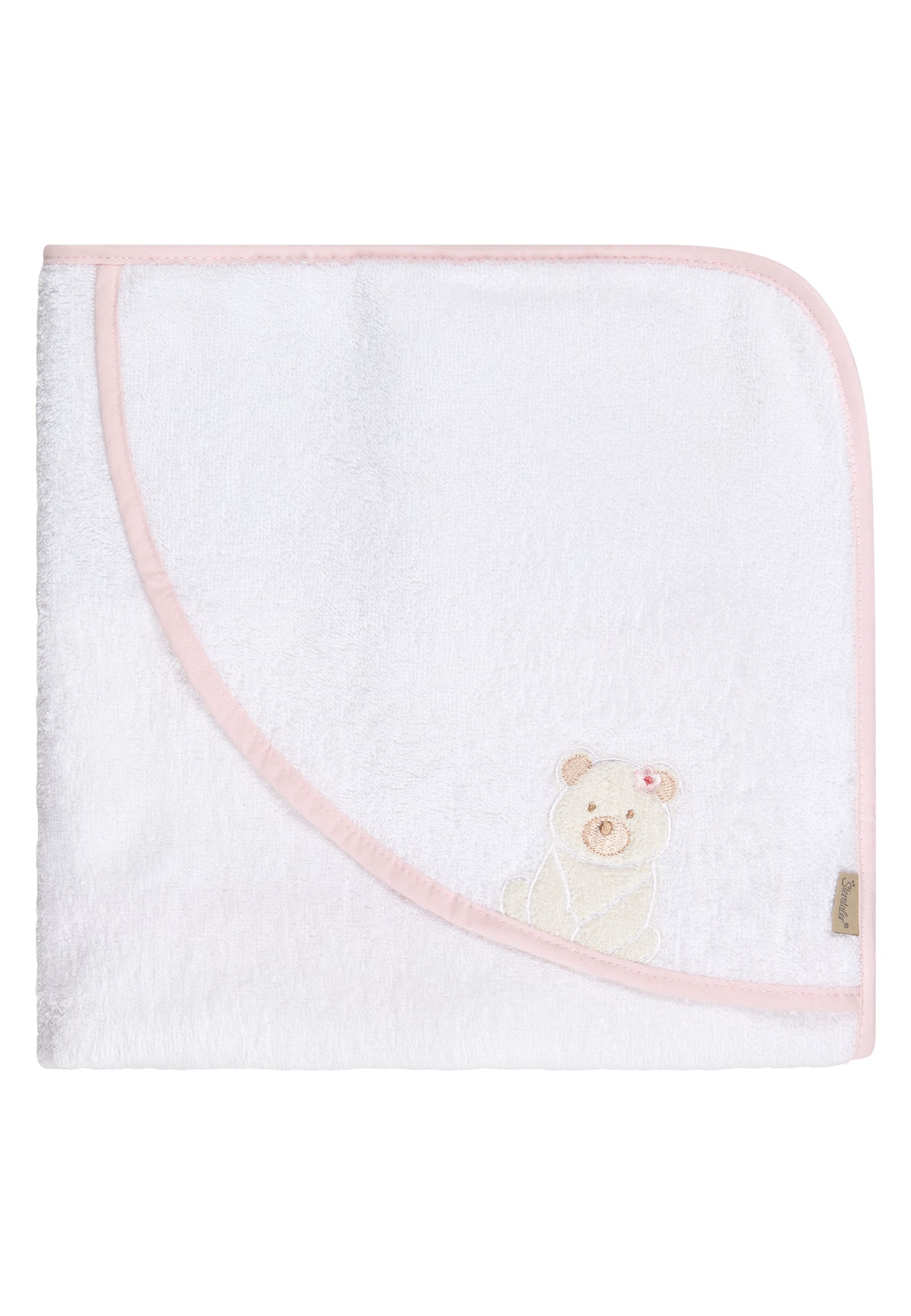Sterntaler® Badetücher Kapuzenbadetuch 80x80 cm BÄR Betty, Frottee (1-St), Kapuzenbadetuch 80x80cm, aus weichemFrottee, mit süßer Applikation