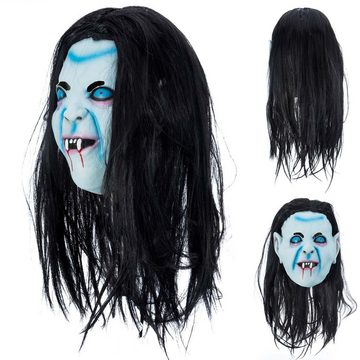Goods+Gadgets Hexen-Kostüm Hexen Maske aus Latex, Geist Vollmaske Halloween Party Kostüm Verkleidung