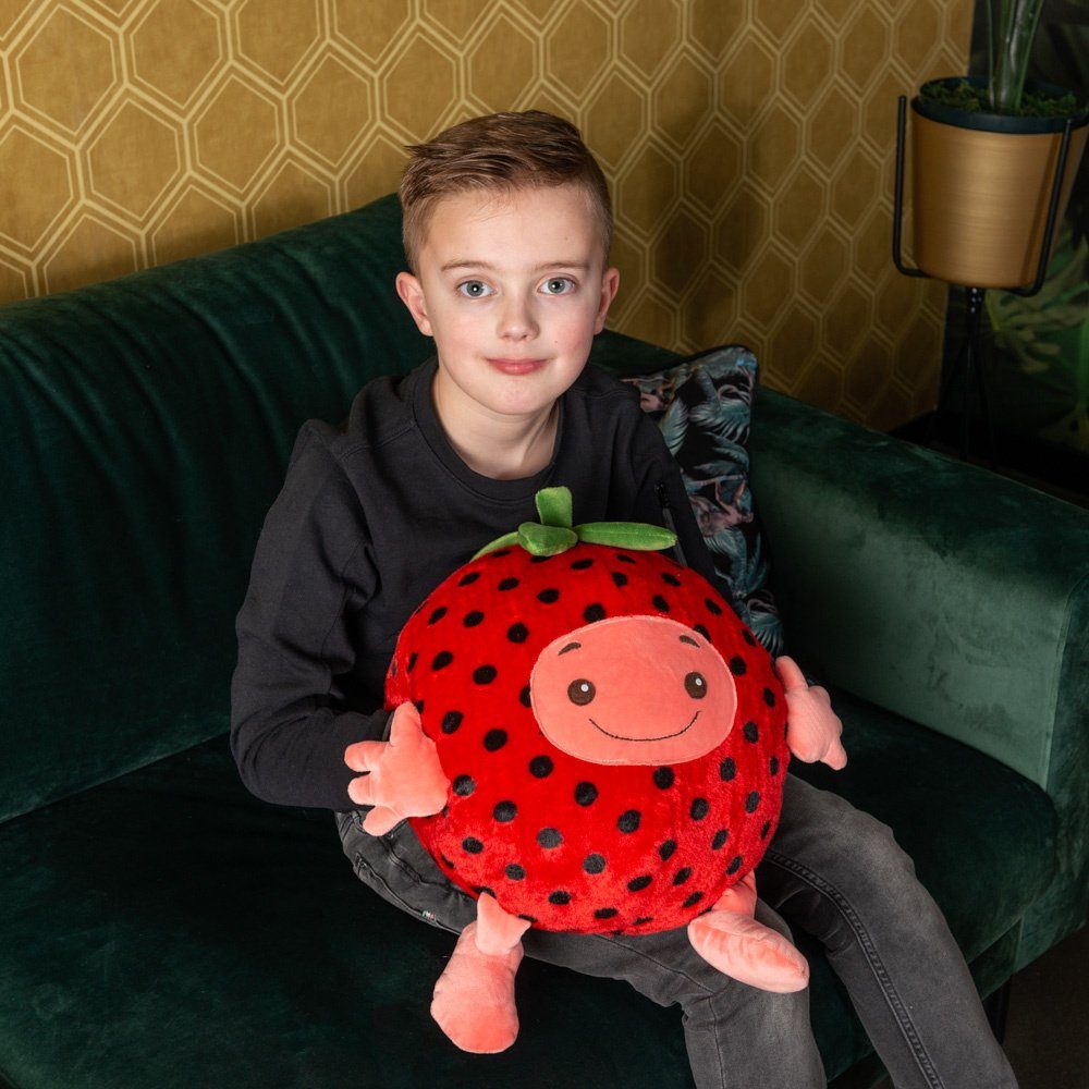 soma Kuscheltier Erdbeere, Handwärmer 35 cm x 35 cm x 35 cm Kuschelwarmies  Kuschel, Super weicher Plüsch Stofftier Kuscheltier für Kinder zum spielen