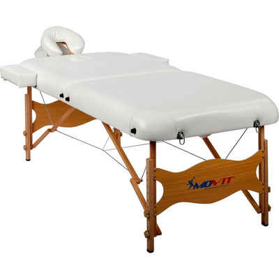 MOVIT Massageliege »Movit® Deluxe Massageliege Mobile Therapieliege«, inklusive Tasche, XXL Breite 80cm, 8cm Polsterung, Vollholzgestell, Farbwahl, schadstoffgeprüft