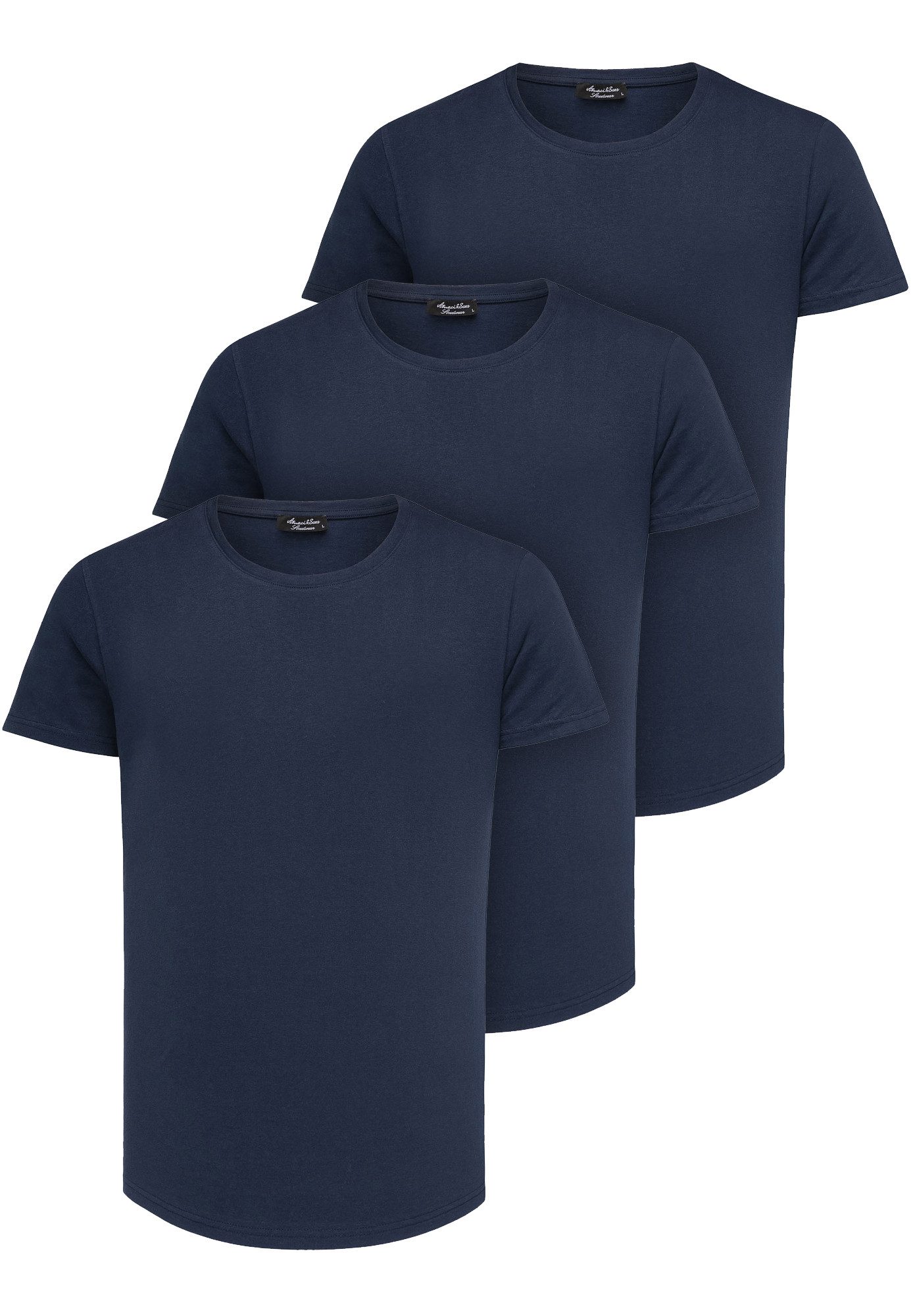 Amaci&Sons T-Shirt 3. TACOMA 3er-Pack T-Shirts (3er-Pack) Herren Basic Over günstig online kaufen