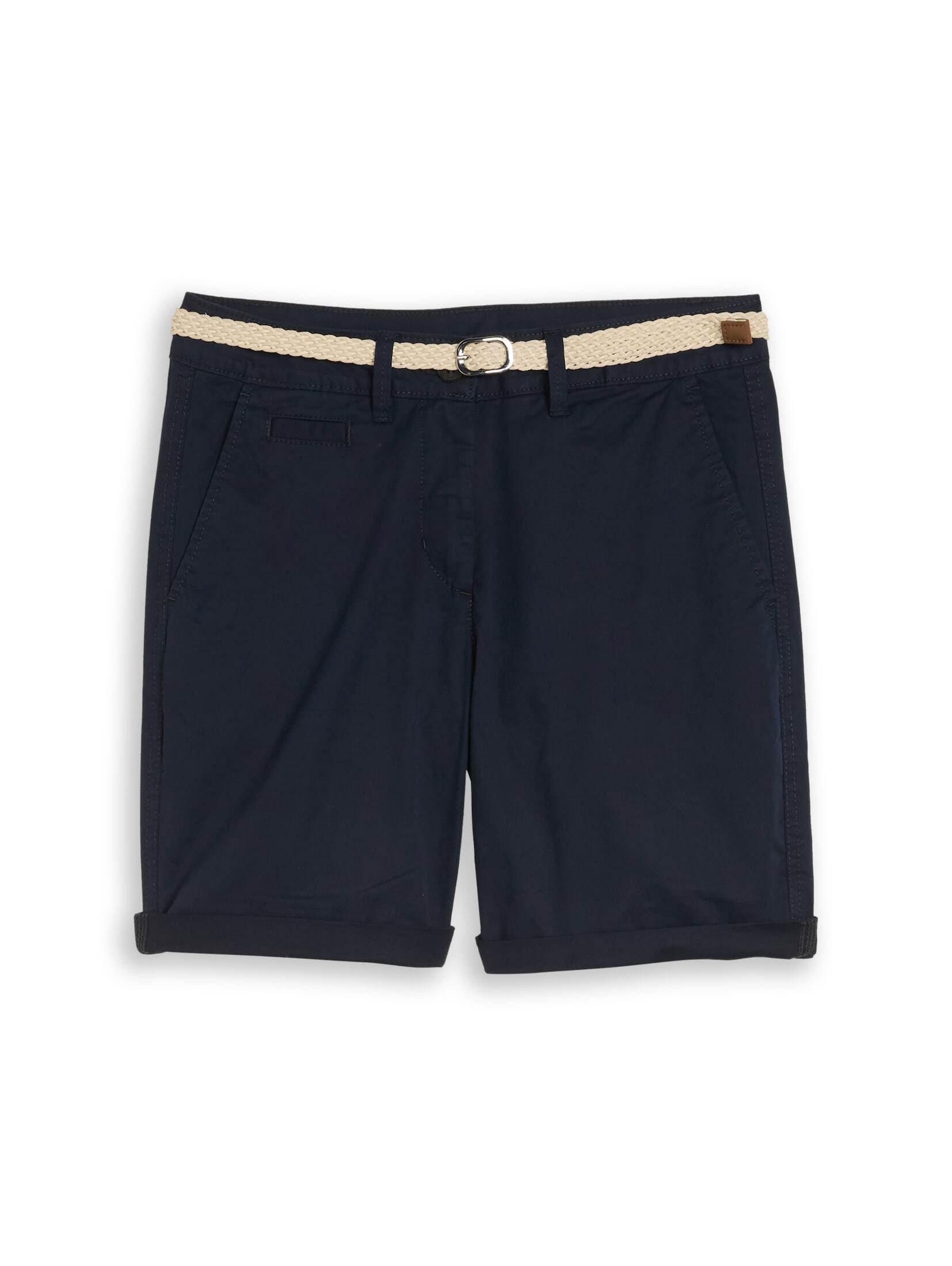TOM TAILOR Bermudas Hosen & Chino Chino Bermuda Shorts mit Gürtel