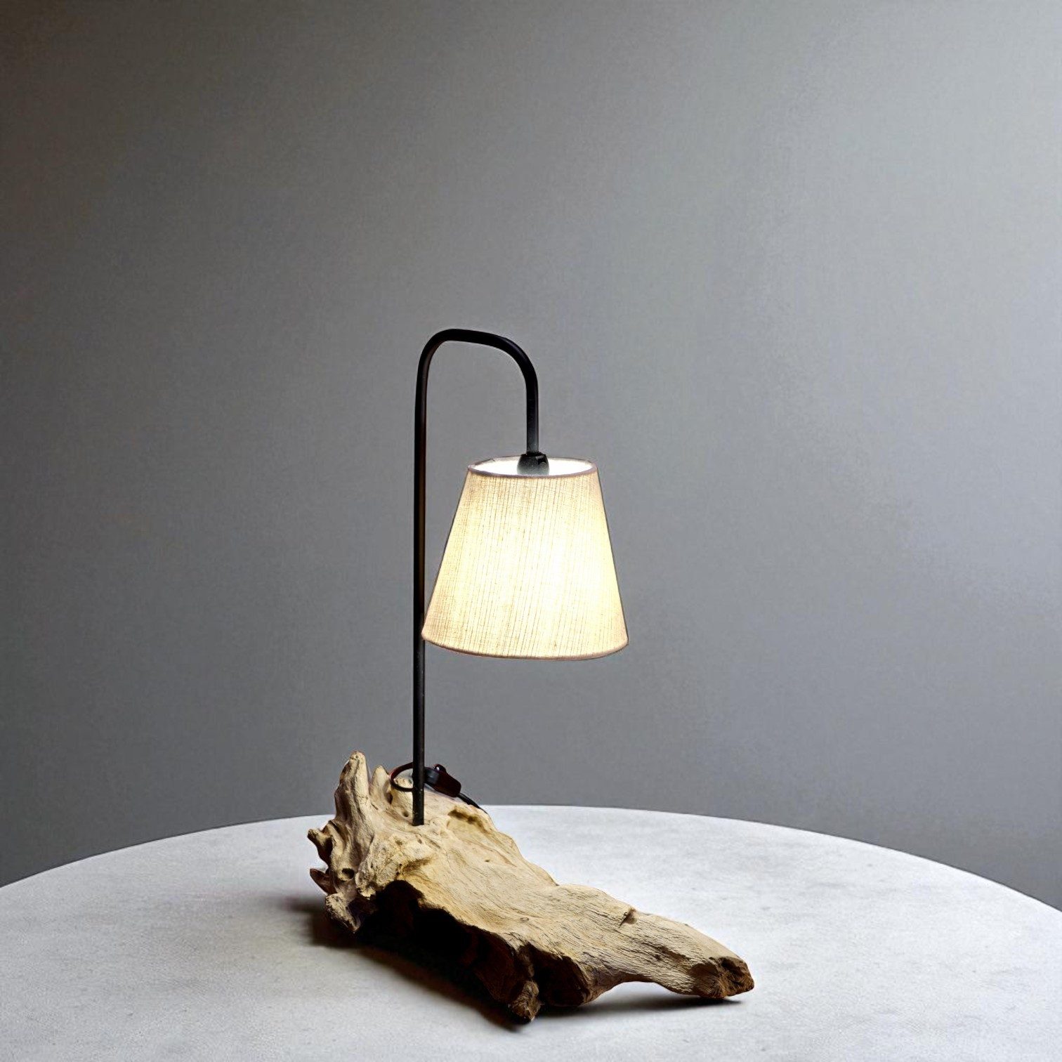 Kinaree Nachttischlampe Treibholz Tischlampe KOLOA, ohne Leuchtmittel, 1x E14, handgefertigt in Thailand