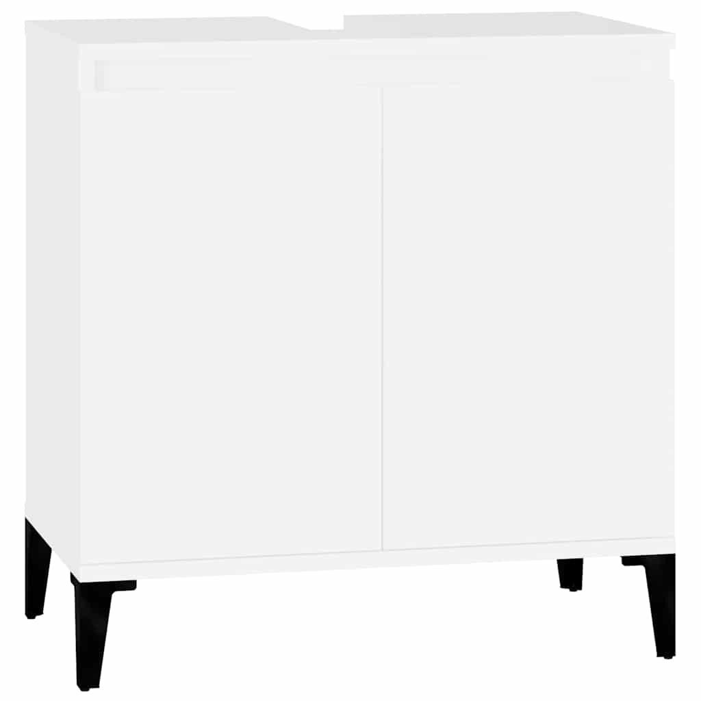 furnicato Waschbeckenschrank Waschbeckenunterschrank Weiß 58x33x60 cm Holzw günstig online kaufen