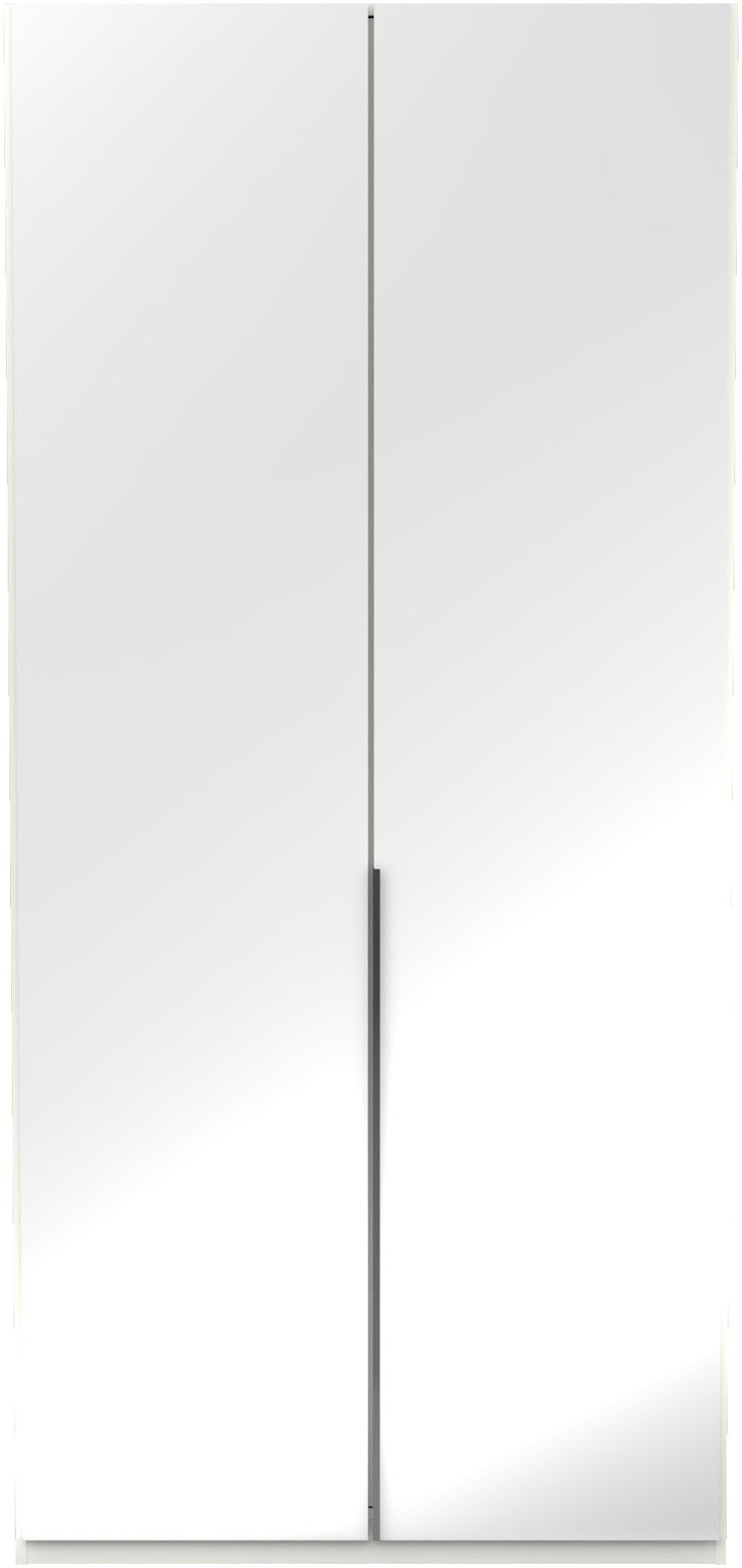 Musterring Kleiderschrank San Diego, Kleiderschrank, Schrank, Garderobe, mit Glastüren (1-St., weiß, Türen gedämpft, 2 Höhen, mehrere Breiten, MADE IN GERMANY) 2-türig (gedämpft), 2 Böden, 1 Kleiderstange, Chromgriffe