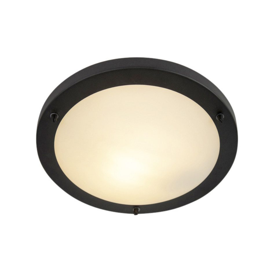 Qazqa Deckenleuchte Yuma, Smarte Leuchte, LED wechselbar, Warmweiß, QAZQA Deckenleuchte, e27, Schwarz, Glas, Modern