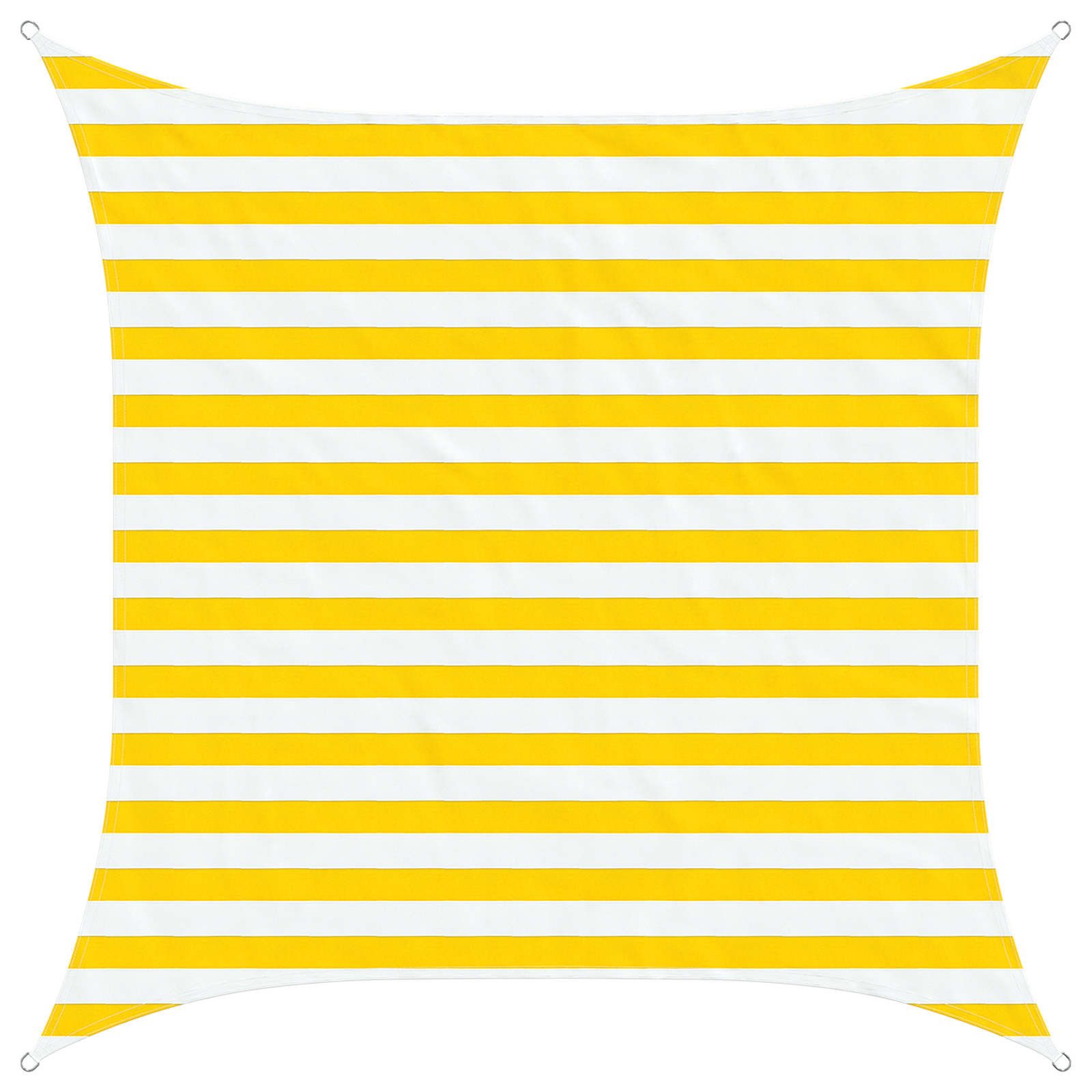 vidaXL Sonnensegel Sonnensegel Gelb und Weiß 2 x 2 m 100 % Polyester Oxford, (1-tlg)