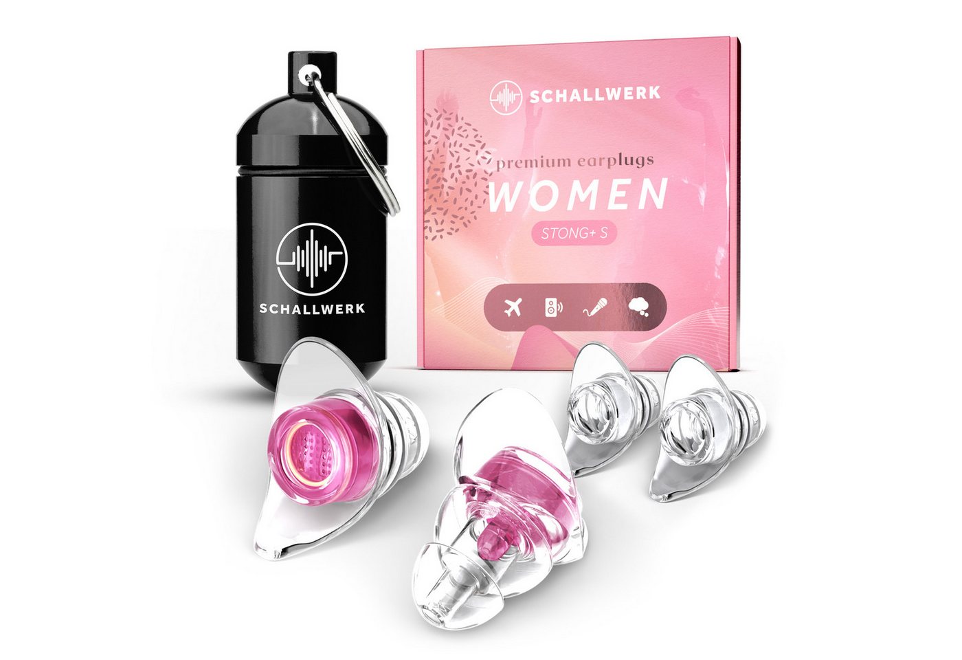 Schallwerk Gehörschutzstöpsel SCHALLWERK ® Women+ Gehörschutz Ohrstöpsel speziell für Frauen