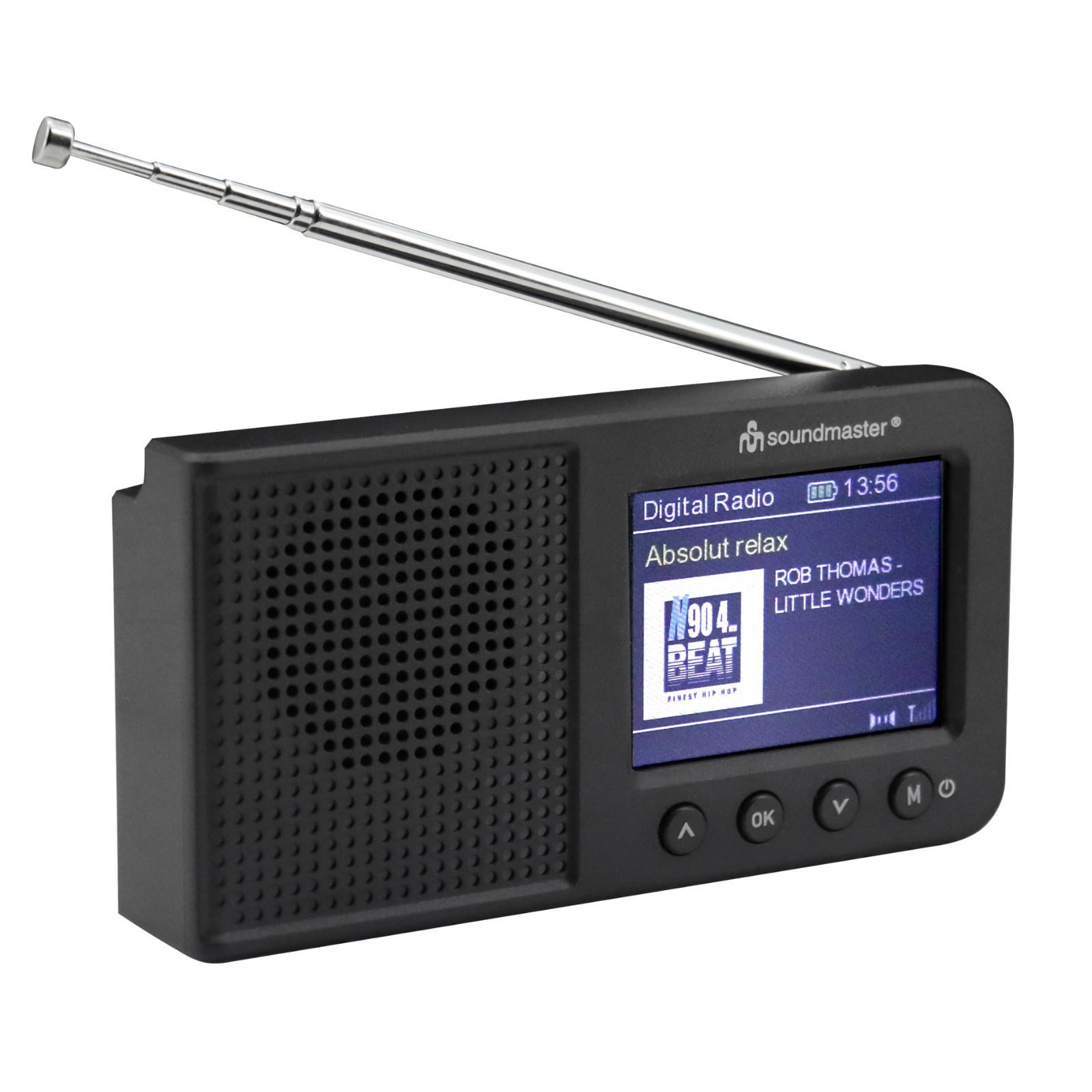 Soundmaster DAB175SW kompaktes DAB+ Radio Bluetooth Farbdisplay eingebauter Akku Digitalradio (DAB) (DAB+, UKW, 1 W)