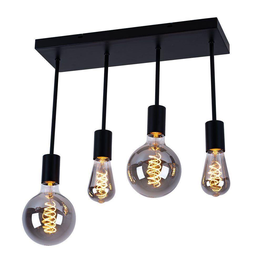 GLOBO LIGHTING Pendelleuchte, Leuchtmittel nicht inklusive, Decken Hänge Lampe Retro Design Wohn Ess Zimmer Beleuchtung VINTAGE
