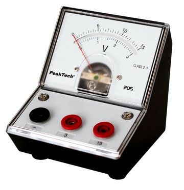 PeakTech Spannungsprüfer PeakTech P 205-05: Analog-Voltmeter 0 - 3 V - 15 (ED-205 3-15V), (1 St)