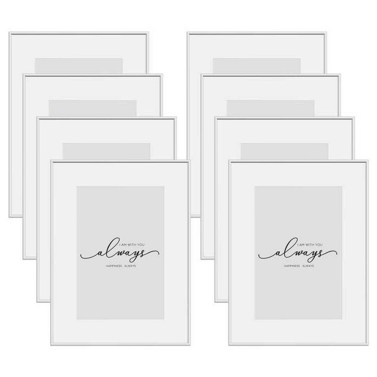 Woltu Bilderrahmen, (8 St), Fotorahmen Aluminium Matt günstig online kaufen