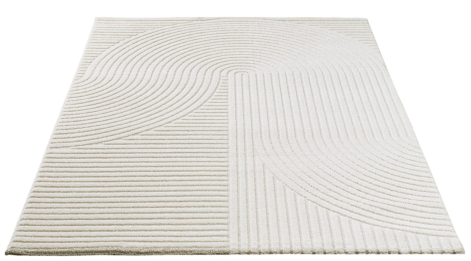 OTTO home Designteppich Eliaan 3D Optik/Hoch-Tief Effekt, rechteckig, Höhe: 14 mm, hohe Flordichte und angenehm weich, Teppich Wohnzimmer Boho Design