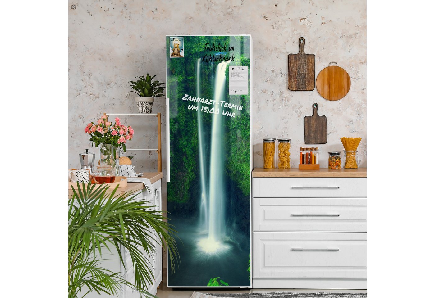Thumbnail - DEQORI Magnetfolie 'Verborgene Oase', beschreibbar Kühlschrank Magnetmatte magnetisch Magnetfolie