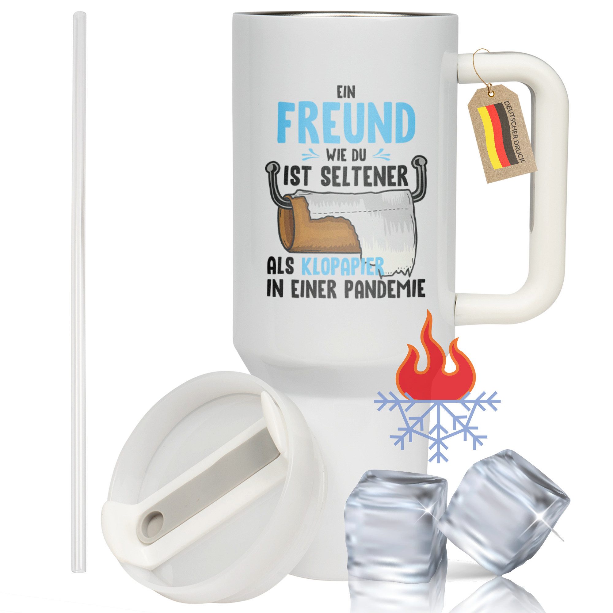 22Feels Thermobecher XXL Thermobecher Geschenk Freund Kollegen Geburtstag Spruch Edelstahl, Edelstahl (Thermoisoliert), IN DEUTSCHLAND BEDRUCKT - Beidseitig Bedruckter To-Go Tumbler