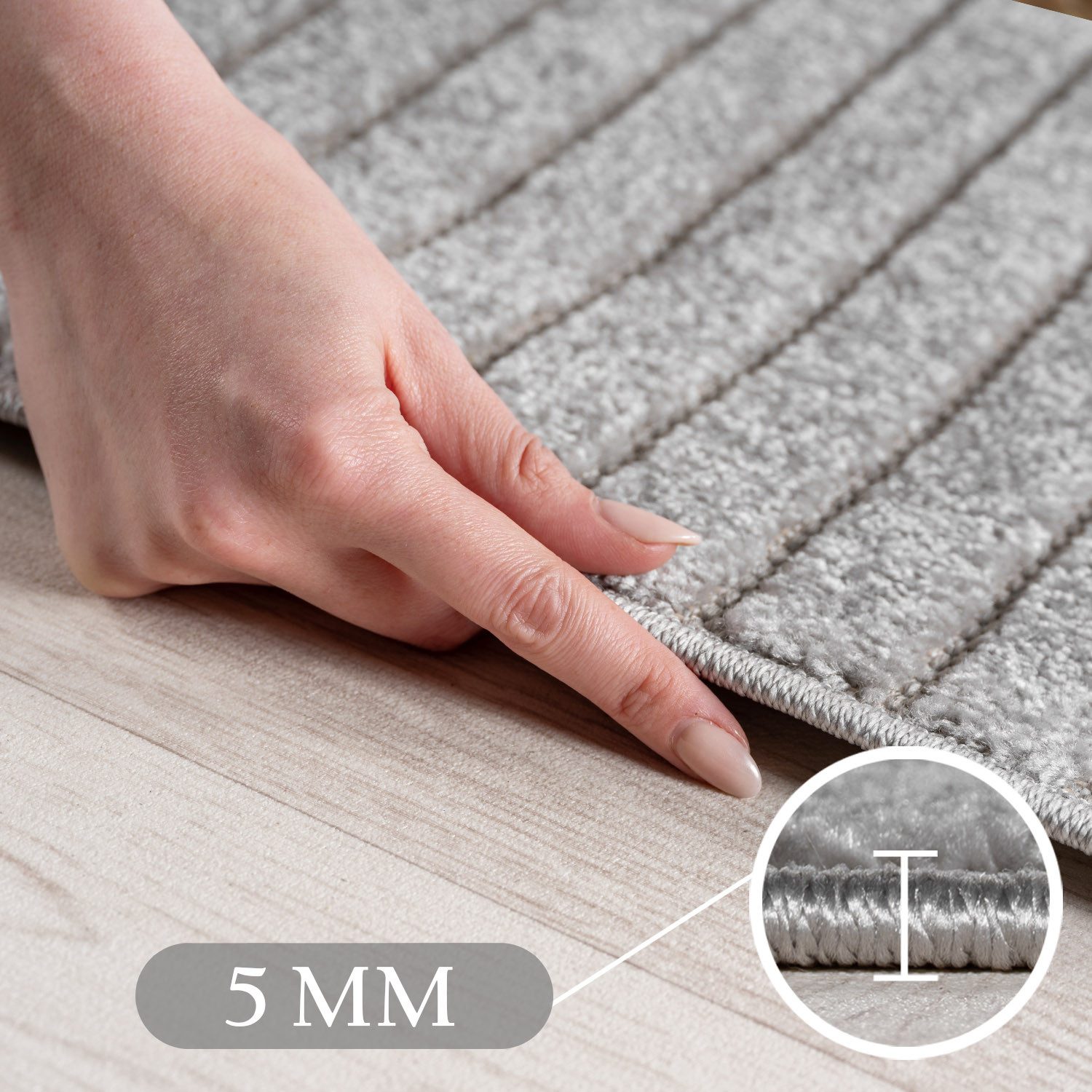 SIMPEX24 Outdoorteppich Skandinavischer 3D Design, Läufer, Höhe: 5 mm, Outdoor Teppich Wetterfest Modern Wohnzimmer Küchen Terrasse Balkon