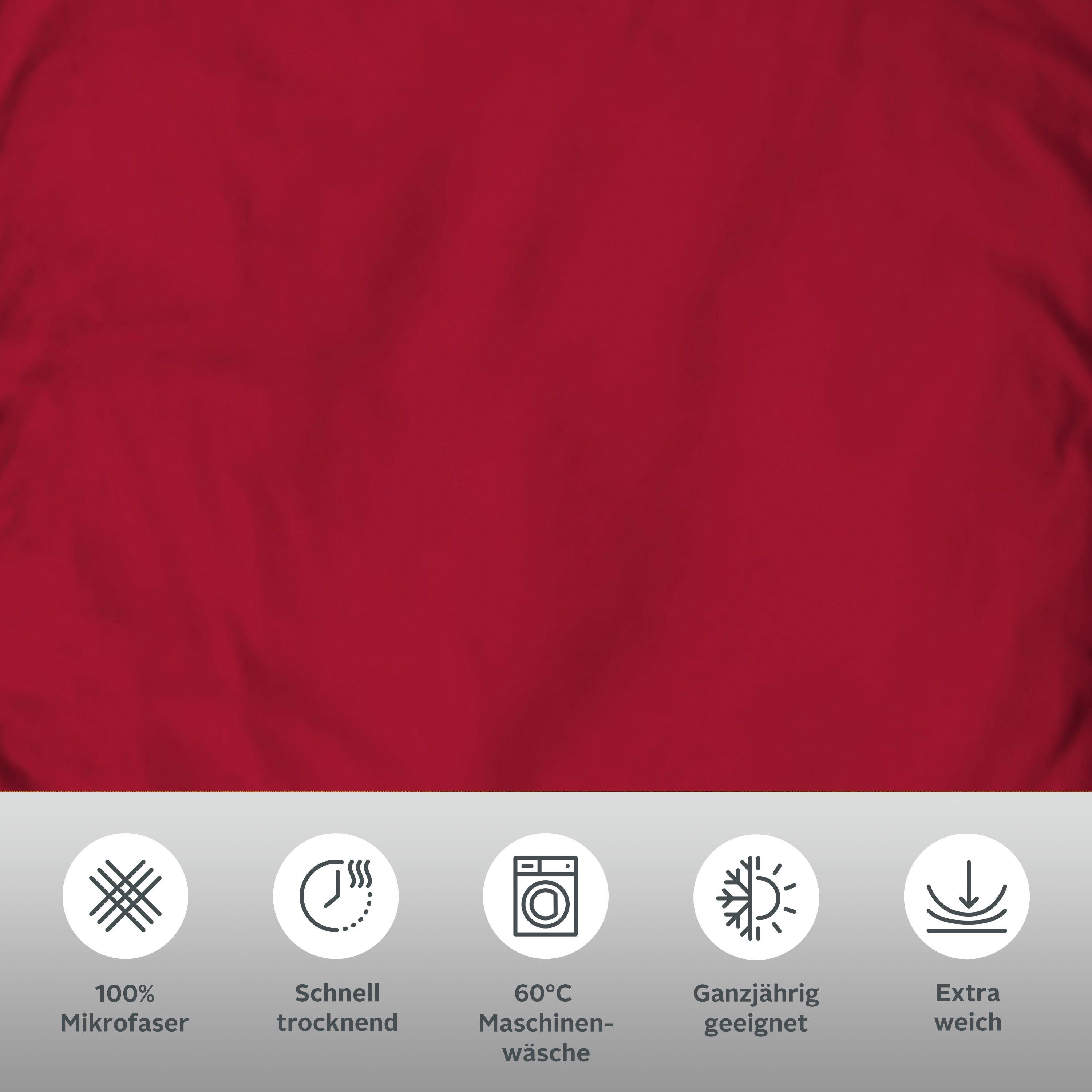 OTTO home Bettwäsche Desner, Microfaser, 2 teilig, Premium Qualität, 100 % Polyester, sehr weich, uni, ab 135x200 cm