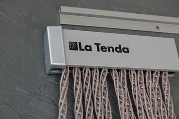 La Tenda Insektenschutz-Vorhang La Tenda LUCCA 2 XL Streifenvorhang grau, 120 x 230 cm, PVC - Länge und Breite individuell kürzbar