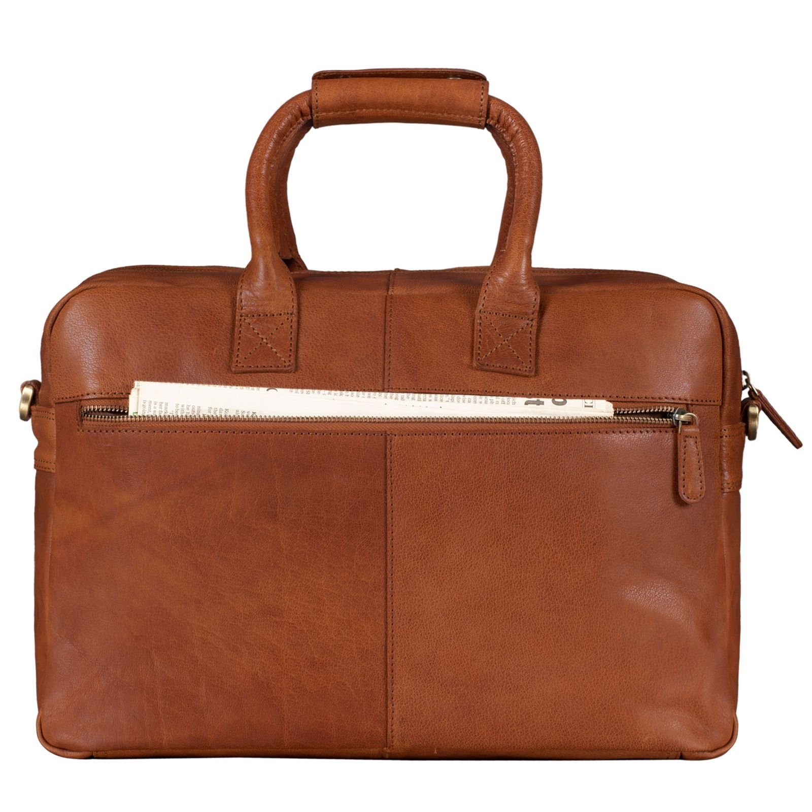 - Bürotasche braun "Henri" Leder STILORD Laptoptasche maraska