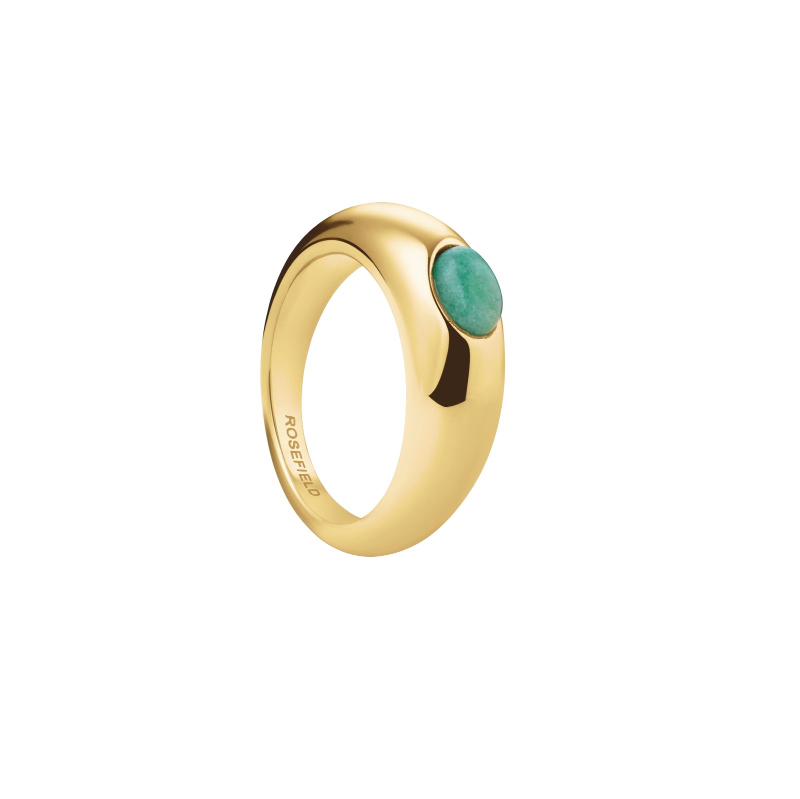 ROSEFIELD Fingerring ROSEFIELD Ring Aventurin Größe 48 Goldfarben