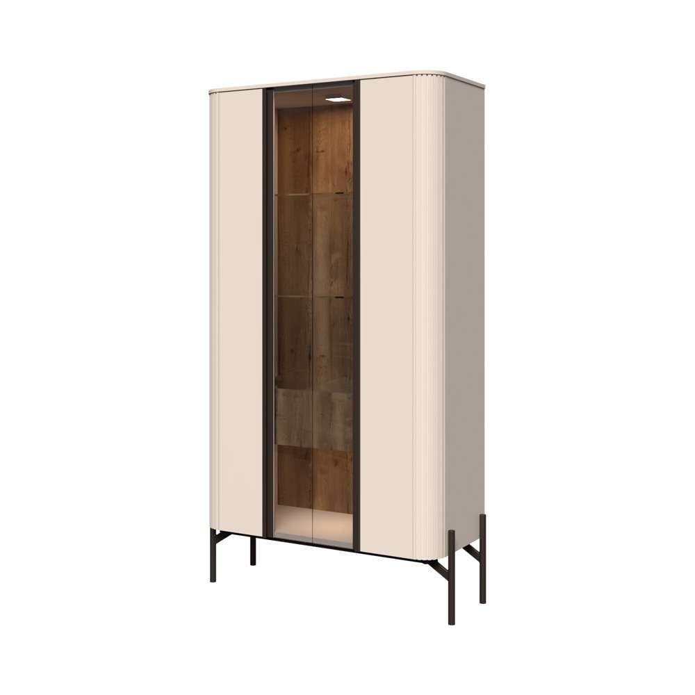 OTTO home Vitrine Rondo, Showcase, Parsol-Sicherheitsglas, integrierte LED-Beleuchtung UV lackiert, Soft Close Funktion, Metallrahmen als Basis des Elements