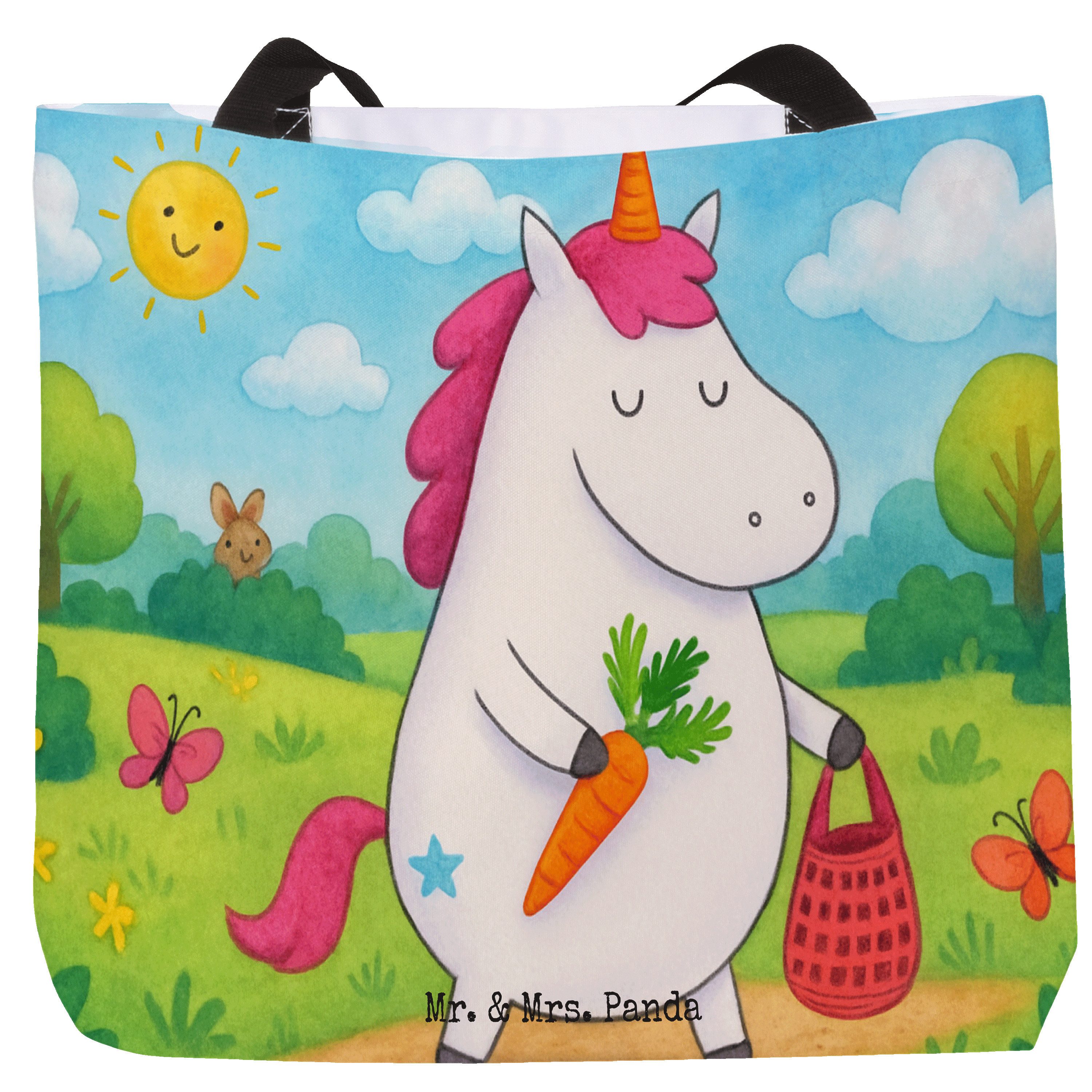 Shopper Einhorn Vegan Design, Reisetasche, Weiß, Reisetasche, Gesund essen, S