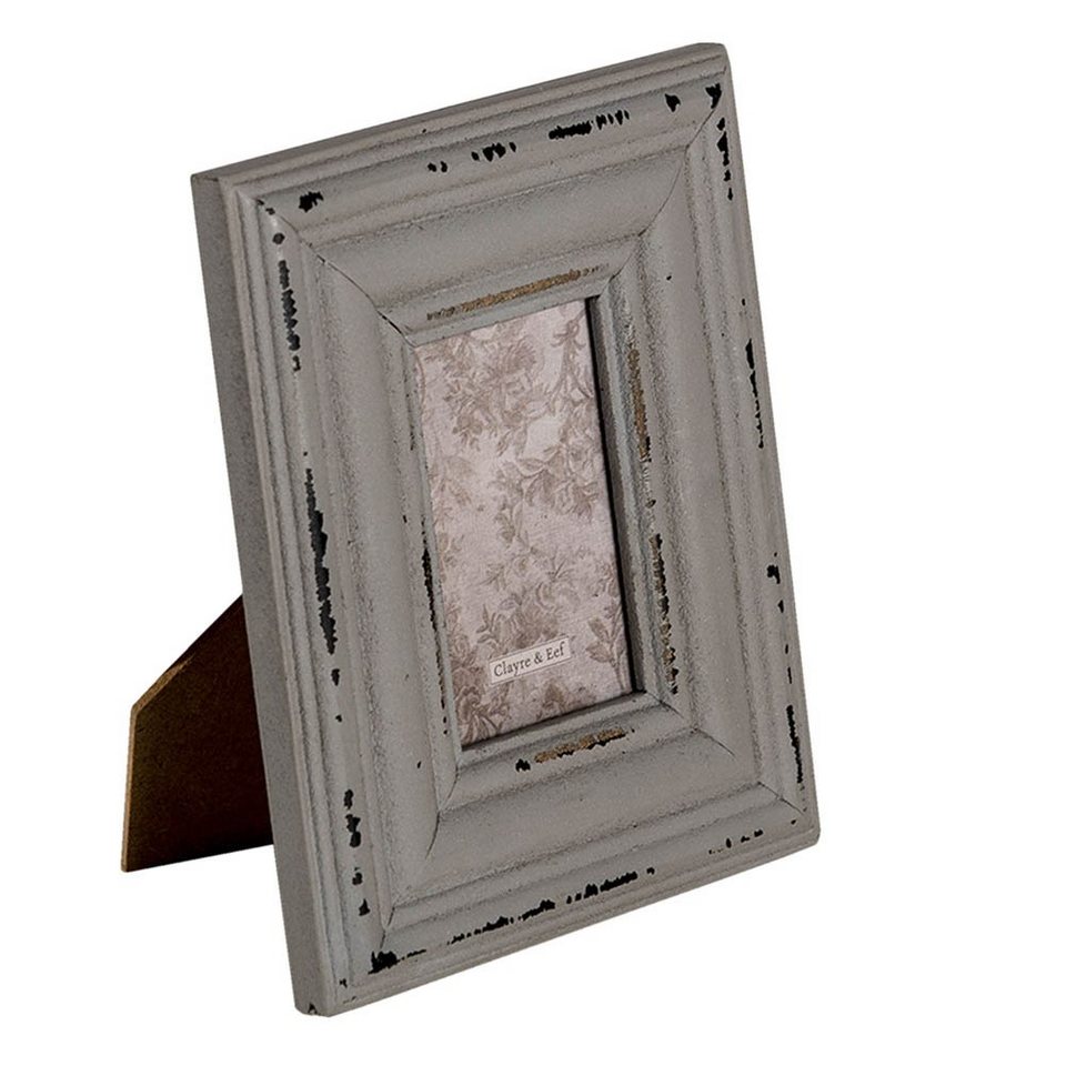 Clayre & Eef Bilderrahmen Bilderrahmen MATHILDA grau antik shabby chic  Fotorahmen H14cm Landhausstil