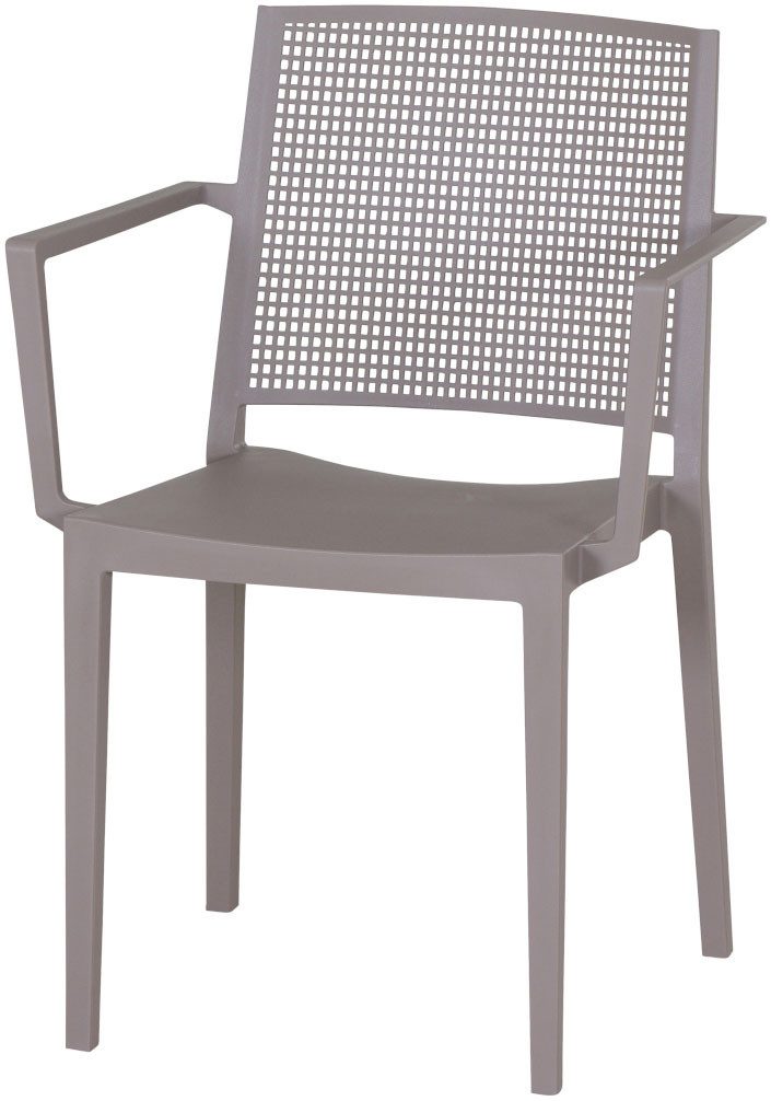 Siena Garden Gartensessel Square 2er Set Stapelsessel taupe (Set, 2-St), Gestell, Polypropylen/Glasfaser