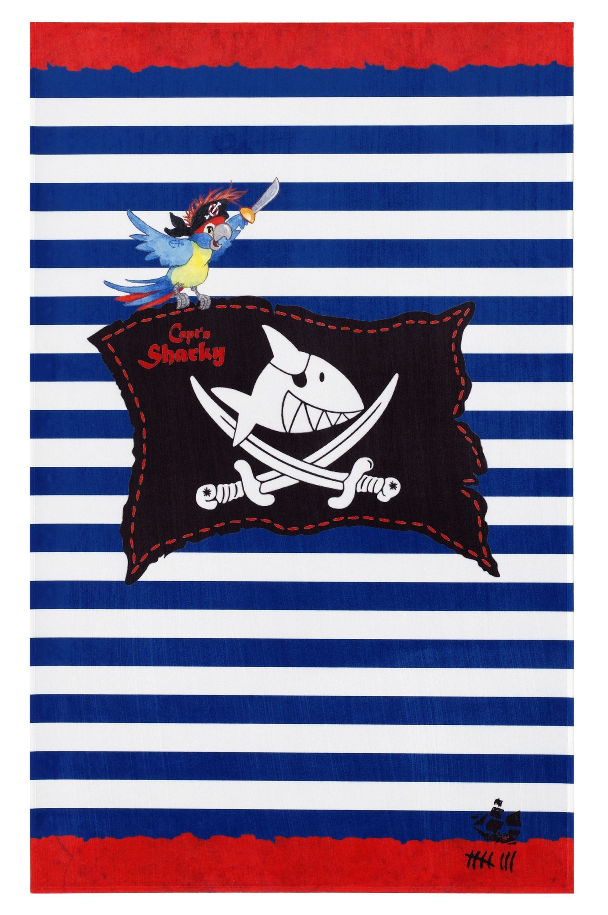 Capt`n Sharky Kinderteppich Capt´n Sharky Piratenflagge