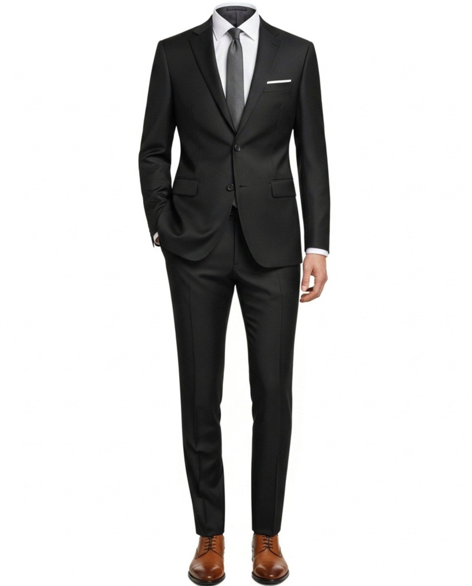 Keskin Collection Anzug Keskin Collection Anzug Schwarz Blau Grau Royalblau 2teilig Slim Fit (Sakko Hose)