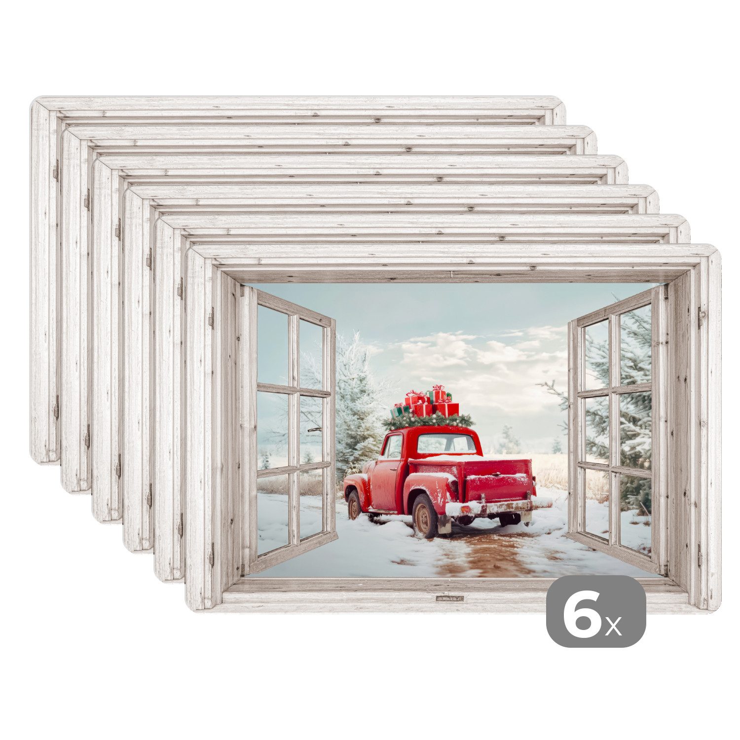 MuchoWow Platzset Auto - Rot - günstig online kaufen